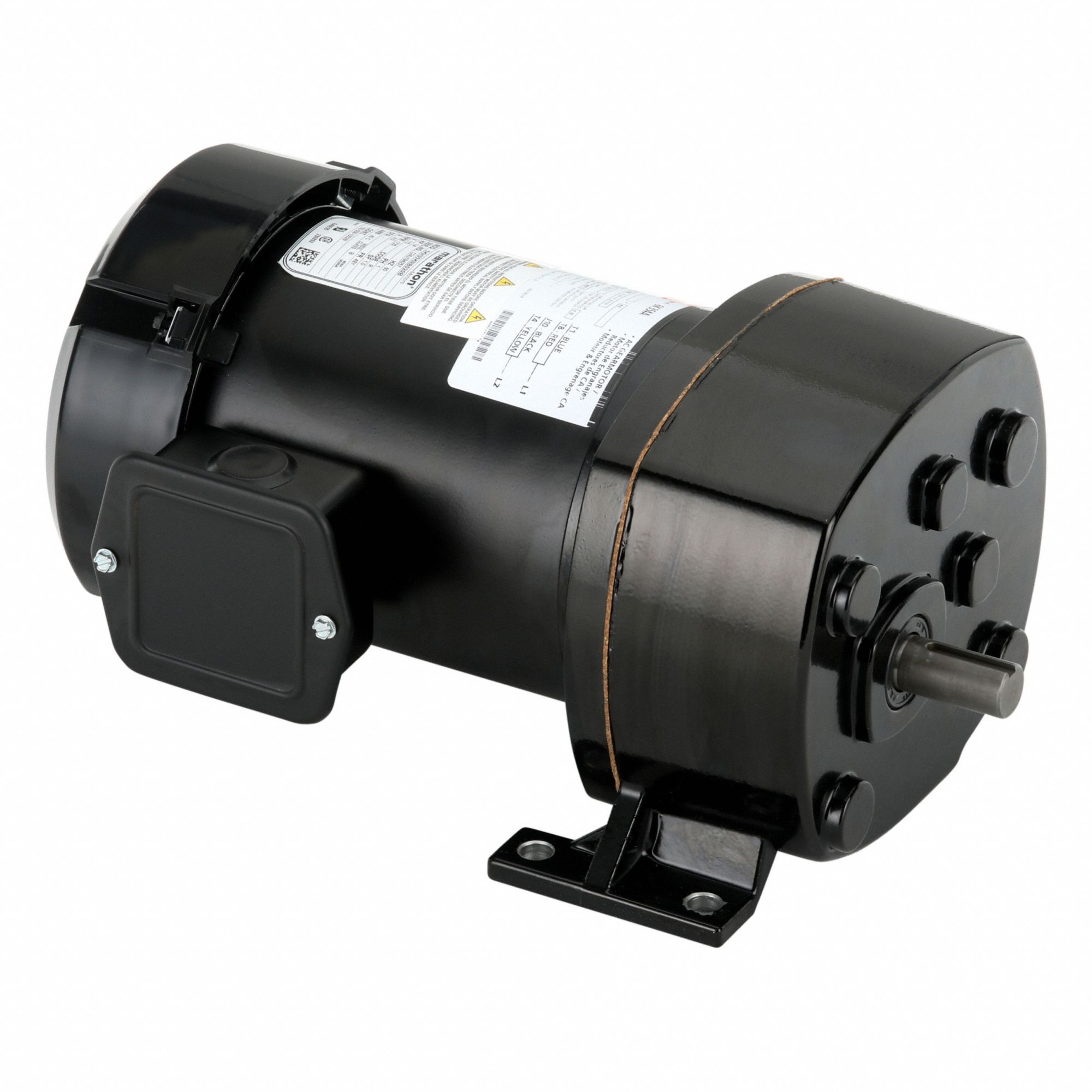 AC Gearmotor: Parallel, Single Output Shaft, Split-Phase, TEFC, 134 RPM, 100 in-lb Max Torque