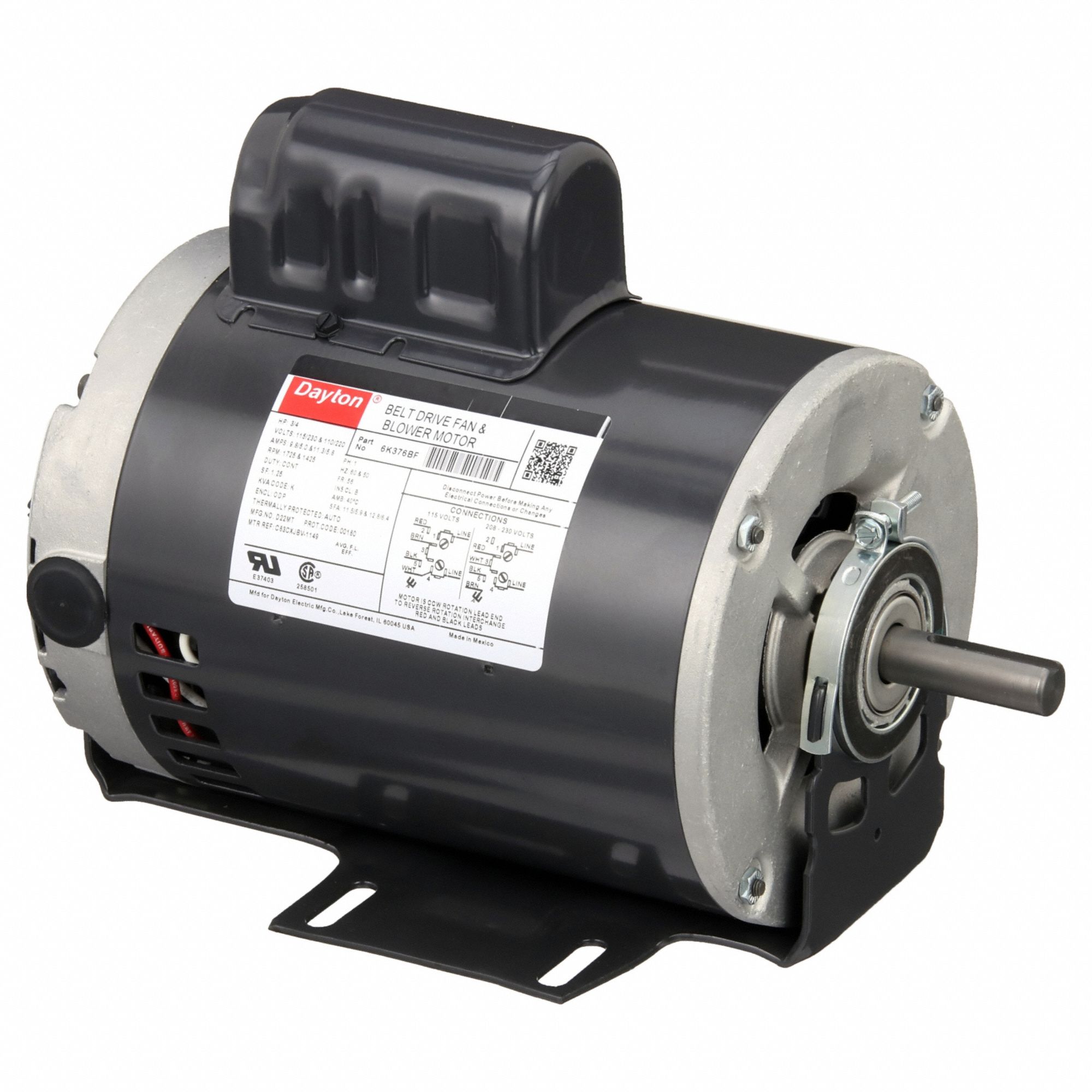 MTR GP,DC,PR,3/4 HP,1725 T/M,56