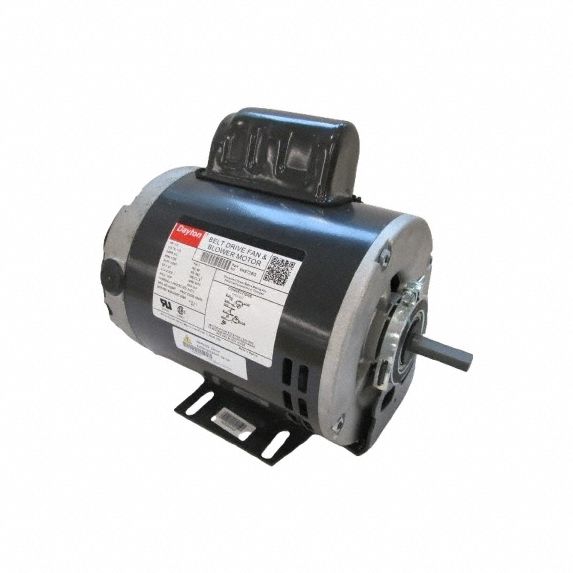 Belt Drive Motor: 1 Speed, Open Drip Proof, Cradle Base Mount, 1/2 hp Horsepower, 115V AC