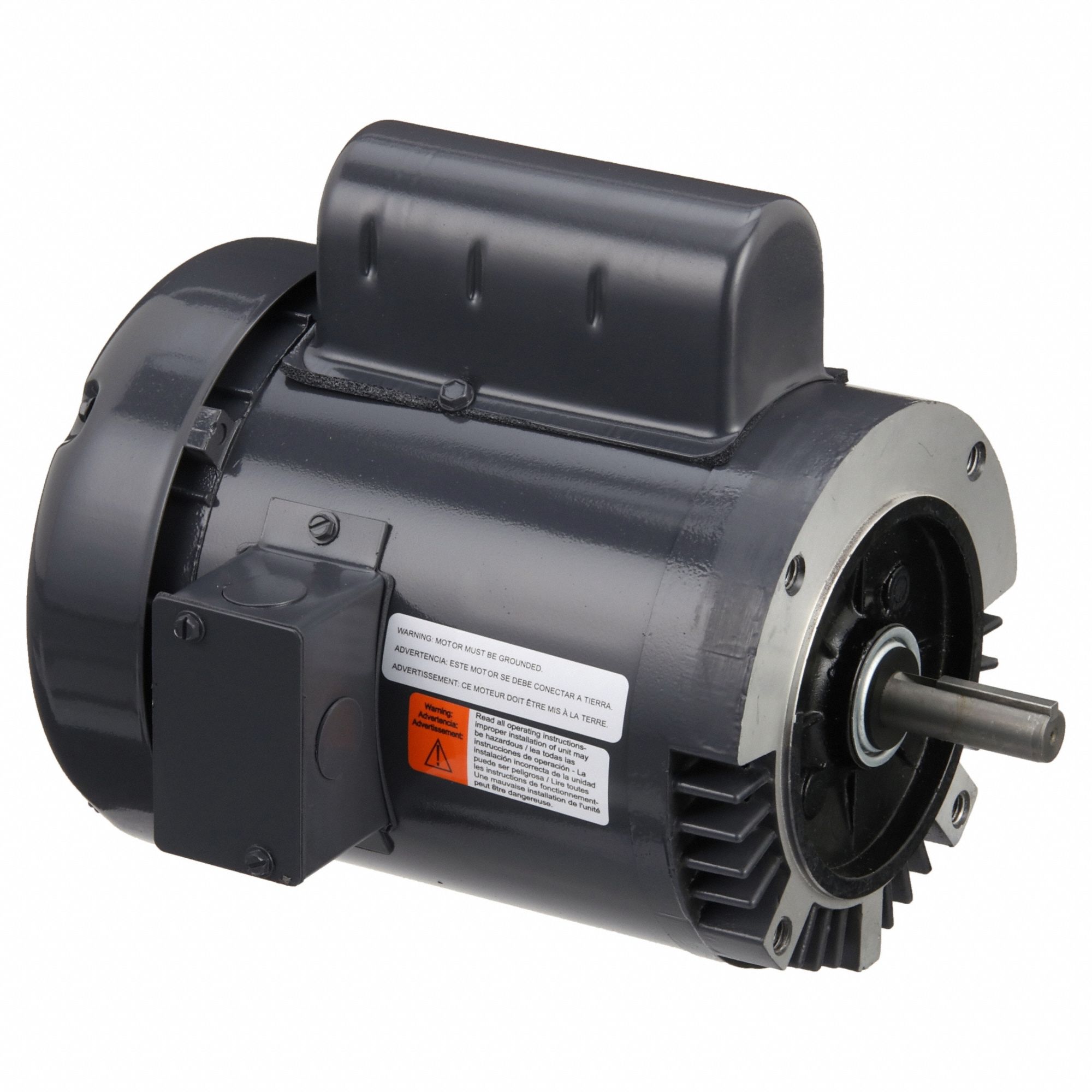 50 Hz Motor: Totally Enclosed Fan Cooled, 56C Frame Size, Rigid Base Mounting, 1/3 hp, TEFC