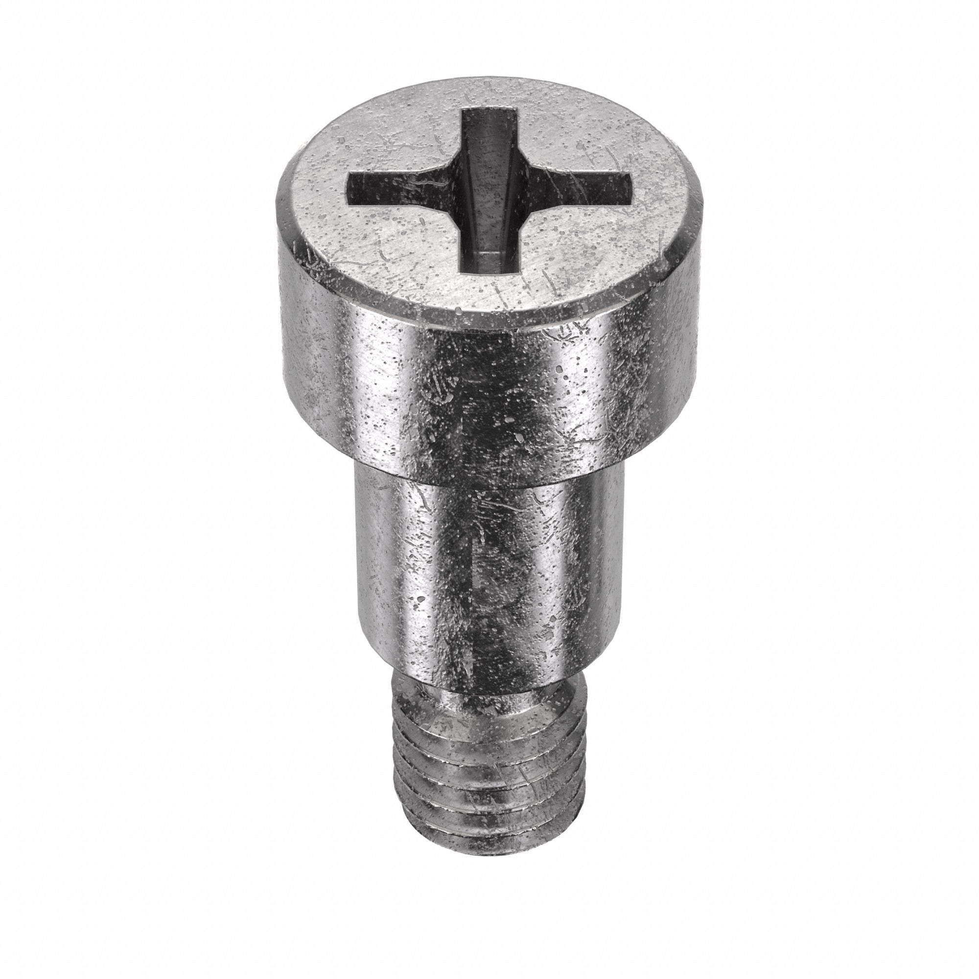 Shoulder Screw: Precision, 10-32 Thr Size, 1/4 in Thr Lg, 5/16 in Shoulder Lg, Std, Plain, 5 PK
