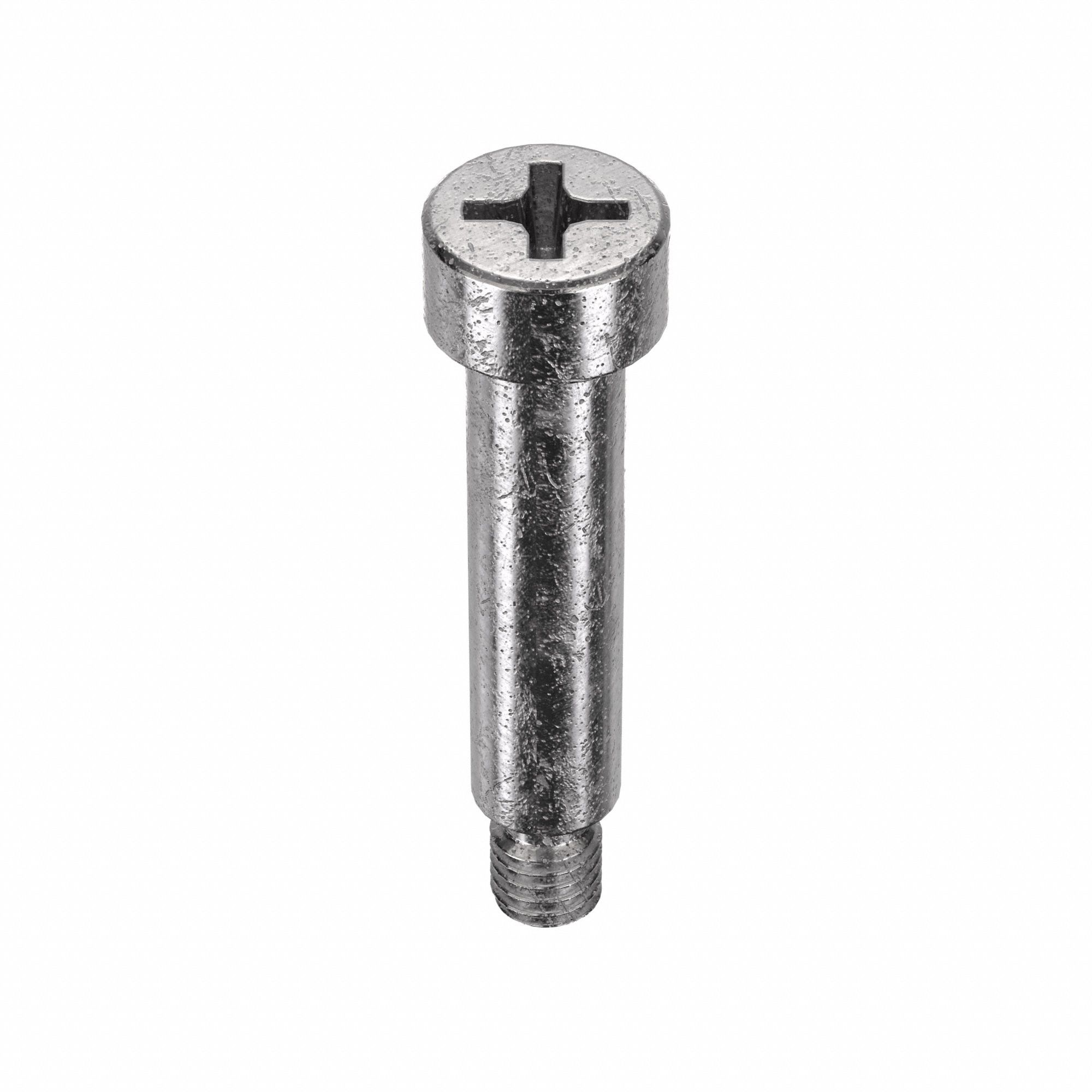 Shoulder Screw: Precision, 10-32 Thr Size, 1/4 in Thr Lg, 1 in Shoulder Lg, Std, Plain, 5 PK