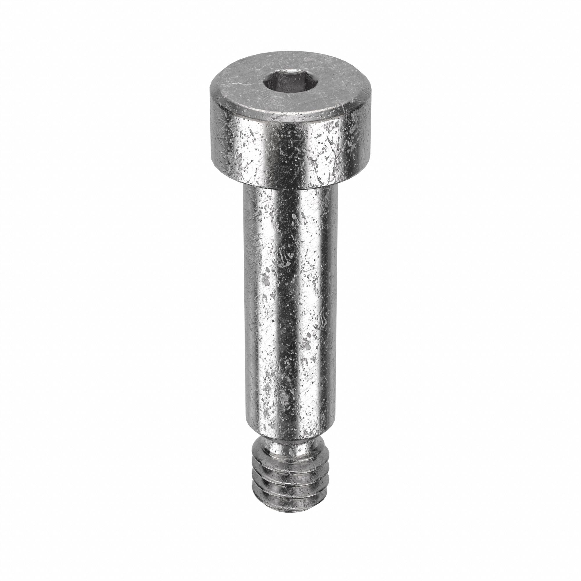 Shoulder Screw: Precision, 8-32 Thr Size, 3/16 in Thr Lg, 5/8 in Shoulder Lg, Std, Plain, 5 PK