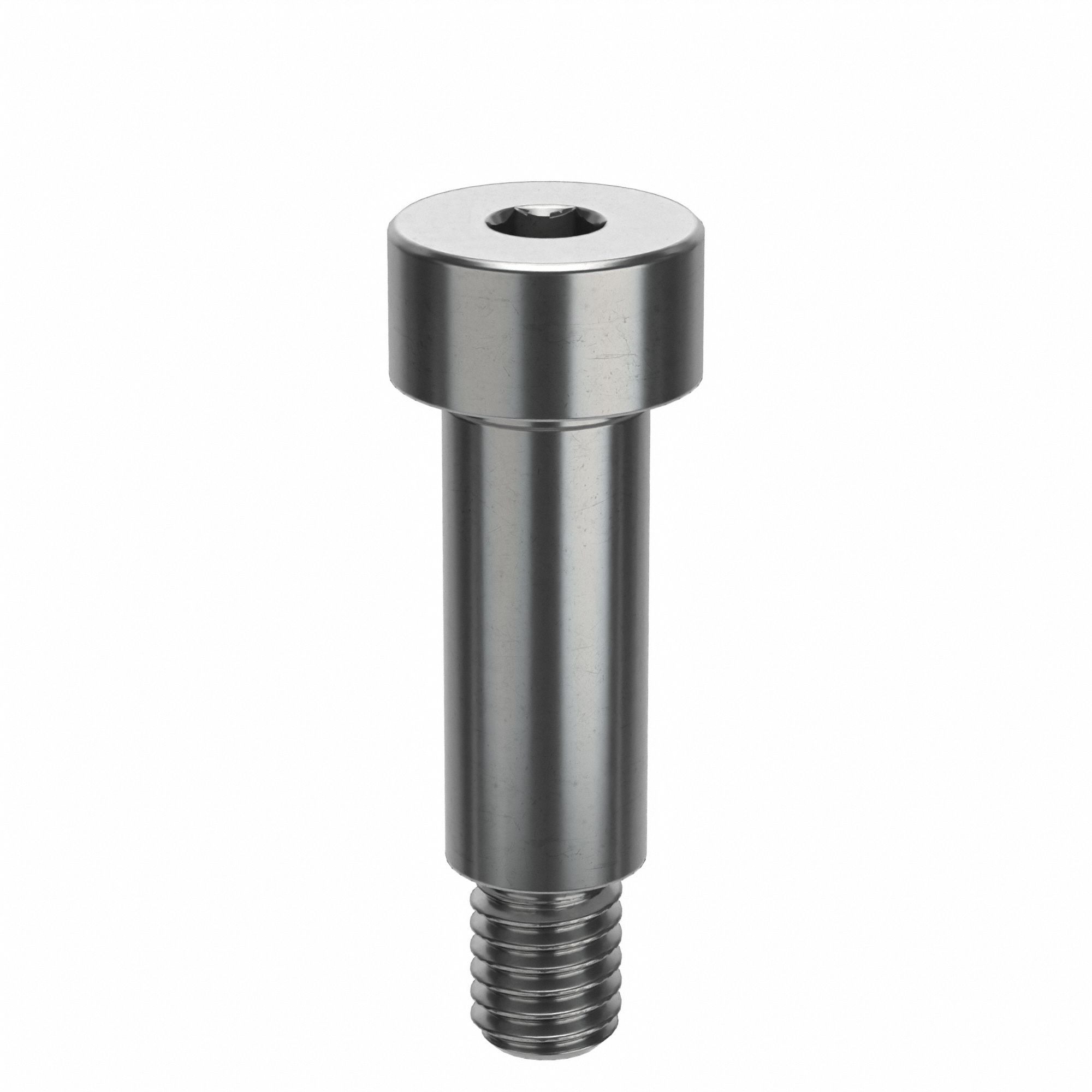 Shoulder Screw: Precision, 10-32 Thr Size, 1/4 in Thr Lg, 5/8 in Shoulder Lg, Std, Plain, 5 PK