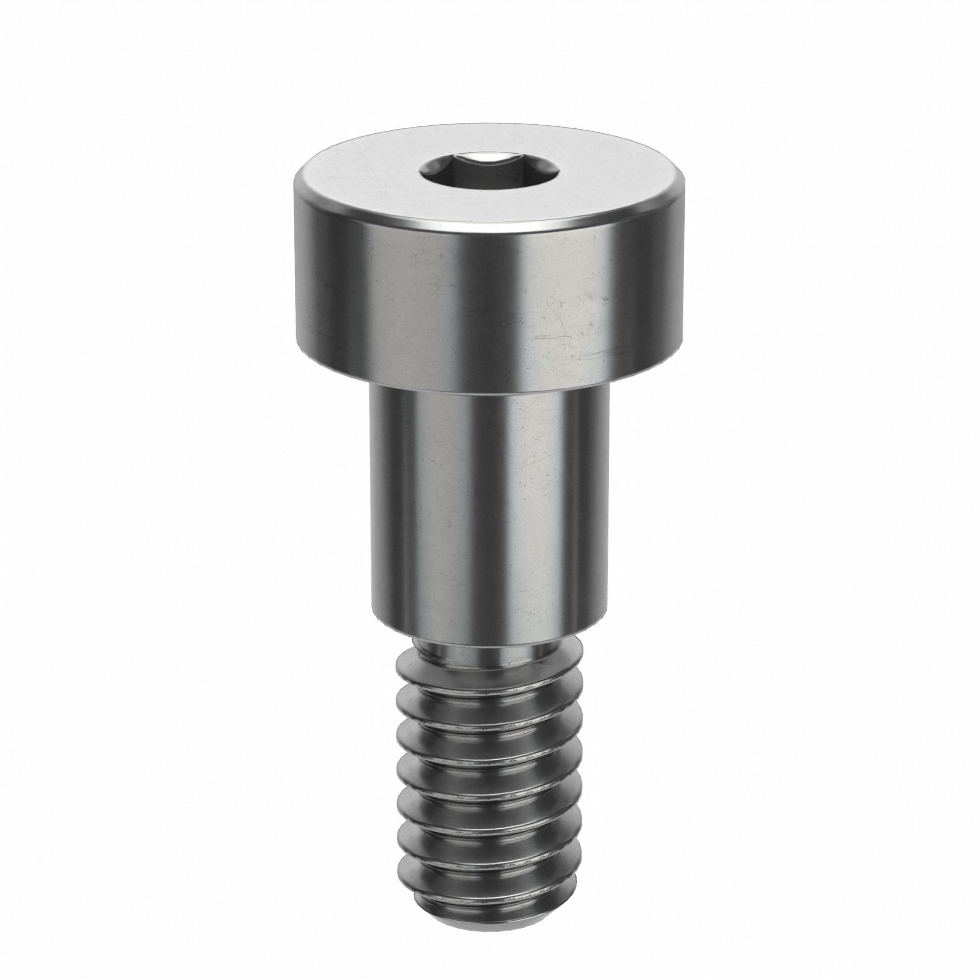Shoulder Screw: Precision, 1/4-20 Thr Size, 7/16 in Thr Lg, 3/8 in Shoulder Lg, Std, Plain, 5 PK