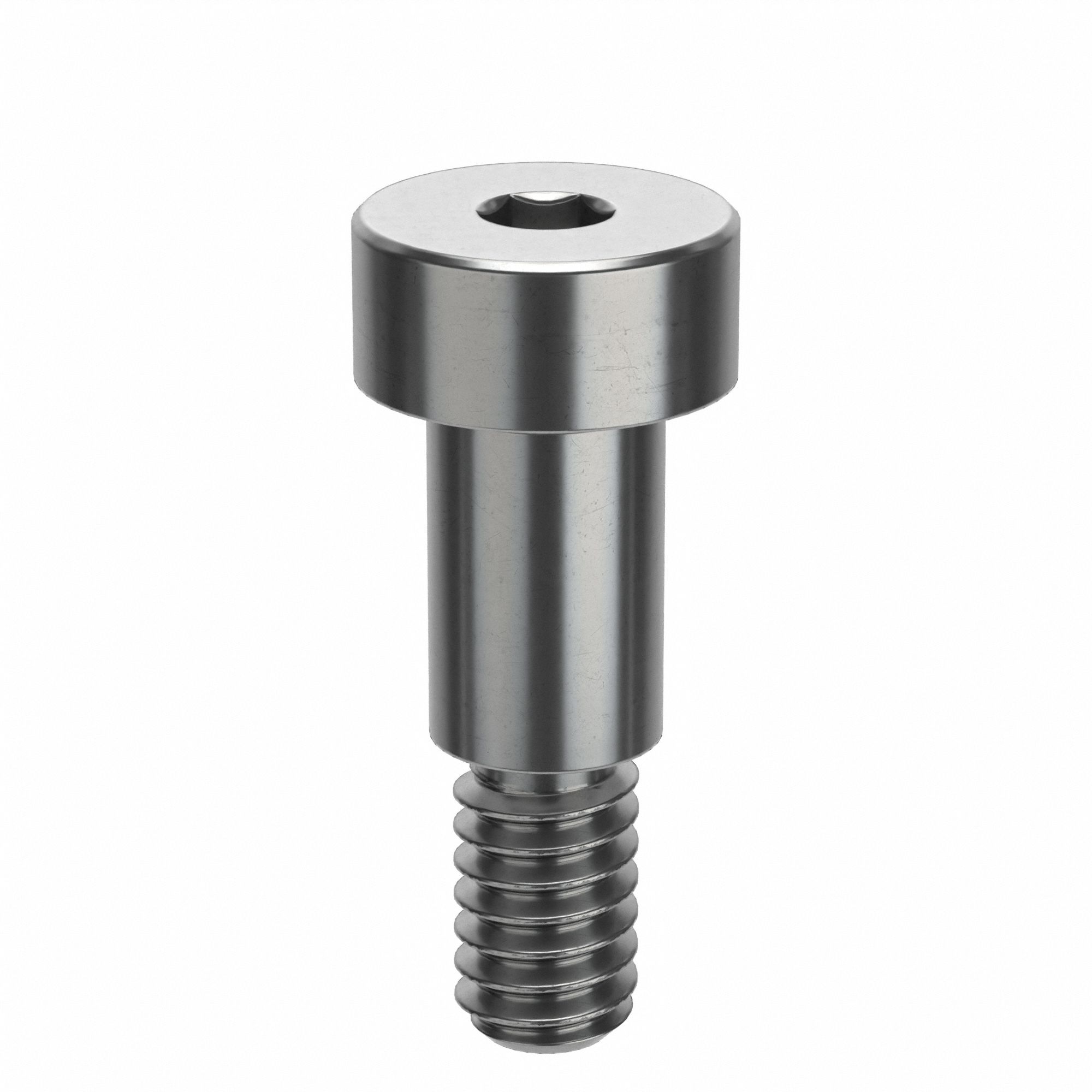 Shoulder Screw: Precision, 1/4-20 Thr Size, 7/16 in Thr Lg, 1/2 in Shoulder Lg, Std, Plain, 5 PK