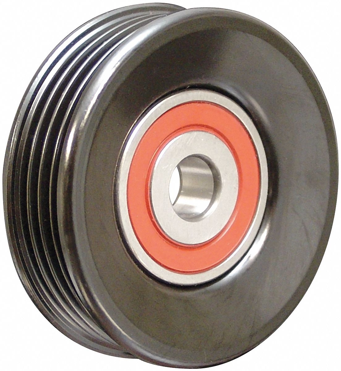 Idler Pulley: Idler Pulley, 89038, Serpentine, 4PK Compatible Belt Trade Size, Ribbed, Steel
