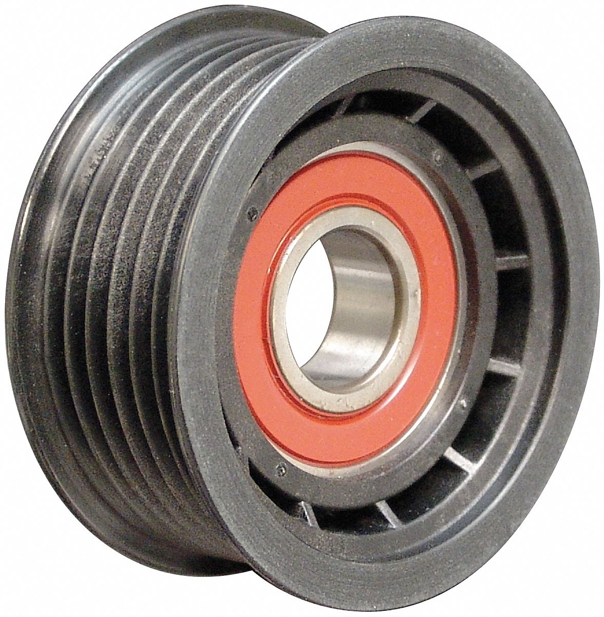 Idler Pulley: Idler Pulley, 89095, Serpentine, 6PK Compatible Belt Trade Size, Ribbed, Polymer