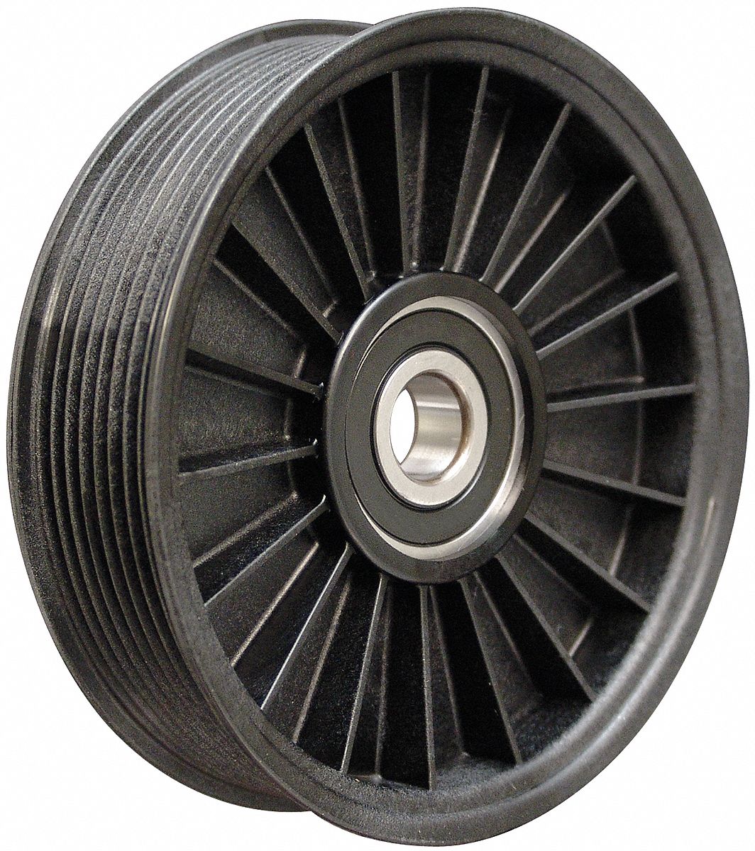 Idler Pulley: Idler Pulley, 89096, Serpentine, Ribbed, Flanged Flange, 8 Grooves, Light Duty