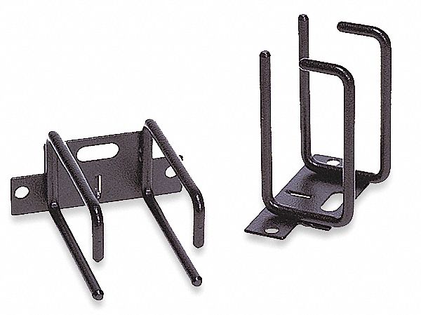 Vertical Cable Ring: 2 Rack Units, 3 1/2 in Overall Ht, Steel, HC23VR2, 2 PK