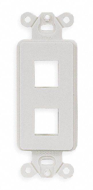 ISF20W HUBBELL WIRING SYSTEMS FRAME OFFICE WHITE 2-PORT OUTLET
