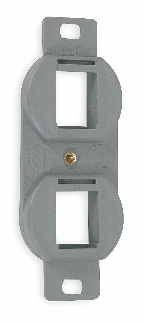 OUTLET FRAME, DUPLEX, GREY, 2 PORTS, BR106G, DUPLEX BR106G, OUTLET FRAMES