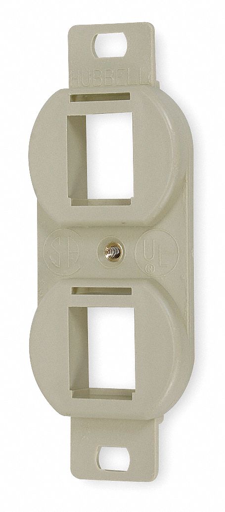 Outlet Frame: Duplex, Ivory, 2 Ports, BR106E