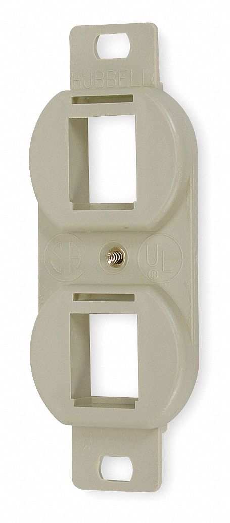 OUTLET FRAME, DUPLEX, BRIGHT WHITE, 2 PORTS, BR106E, DUPLEX BR106E