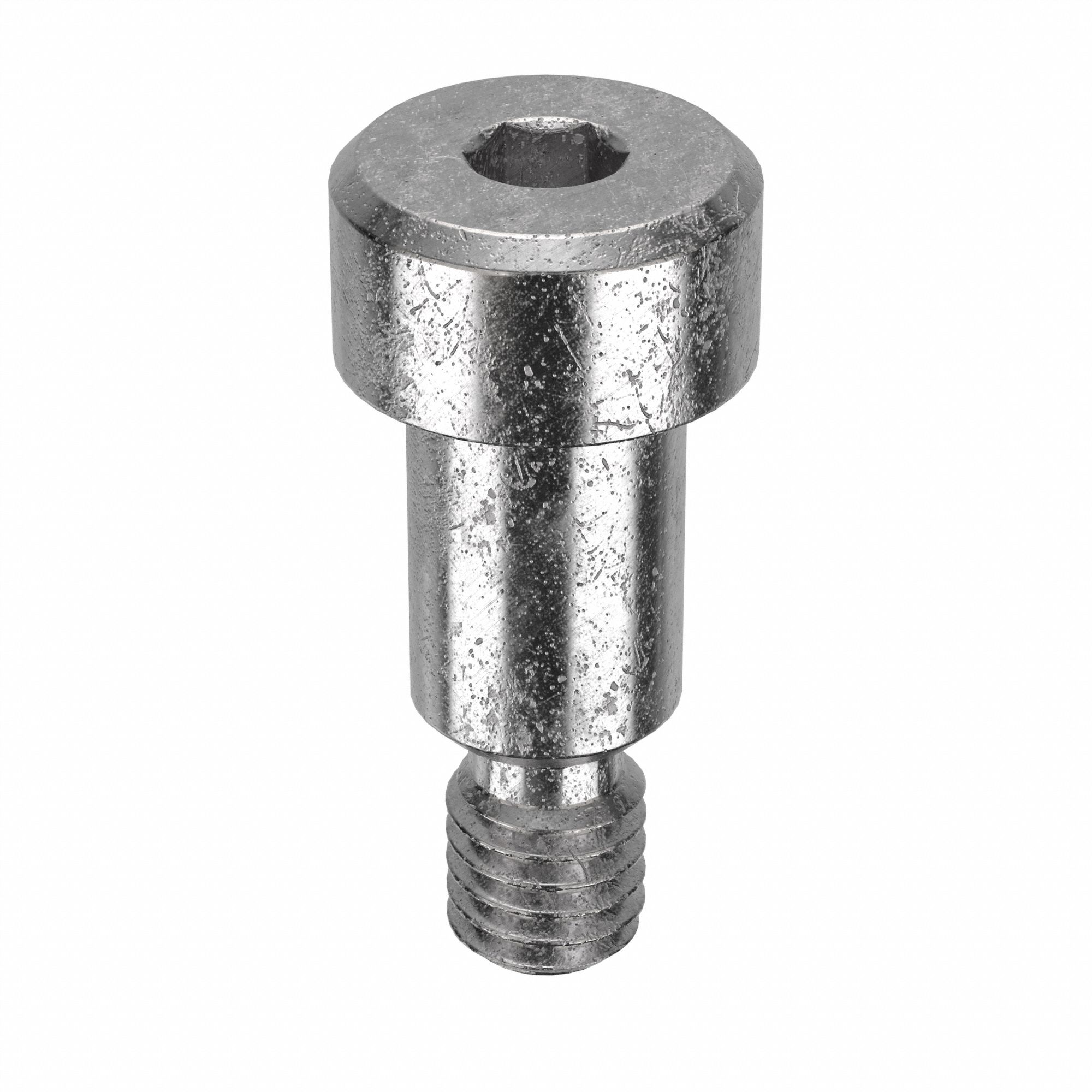 Shoulder Screw: Precision, M3-0.5 Thr Size, 4 mm Thr Lg, 6 mm Shoulder Lg, 4 mm Shoulder Dia, 5 PK