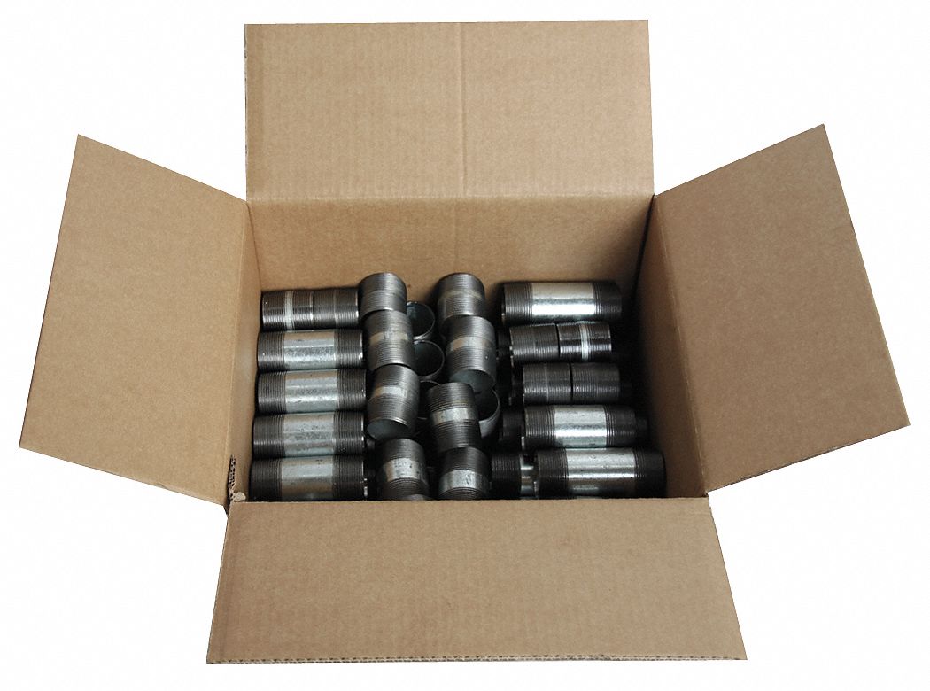 PIPE NIPPLE ASSORTMENT: GALVANIZED STEEL, 1½ IN NOMINAL PIPE SIZE, 60 PIECES, SCHEDULE 40, NPT