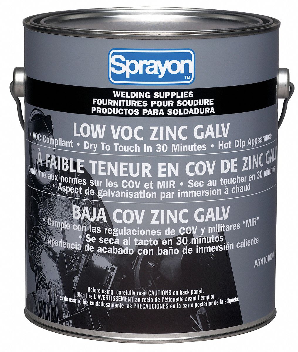 SPRAYON Cold Galvanizing Compound Medium Gray, 1 gal Size, 250 to 350 sq ft/gal Coverage