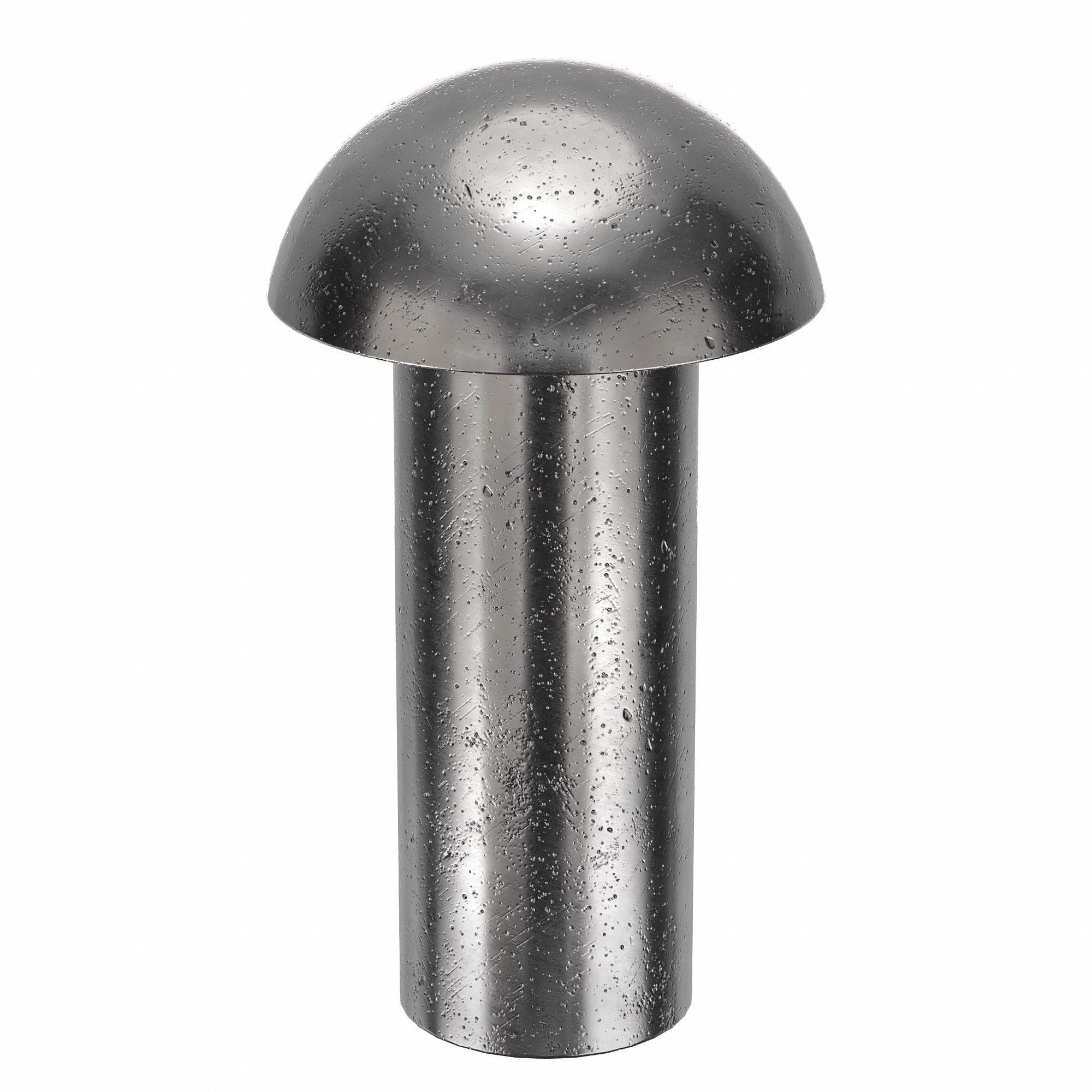 Solid Rivet, 5/16 in L, Dome, PK575: Inch, Dome, 0.125 in Shank Dia, 13/32 in Overall Lg, Steel, 575 PK