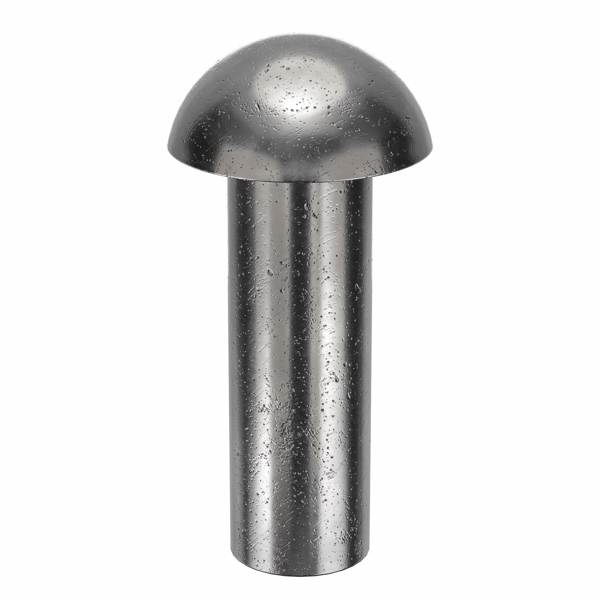 SOLID RIVET, INCH, DOME, 0.125 IN SHANK DIA, 15/32 IN OVERALL L, STEEL, LOW CARBON, PLAIN, 510 PK