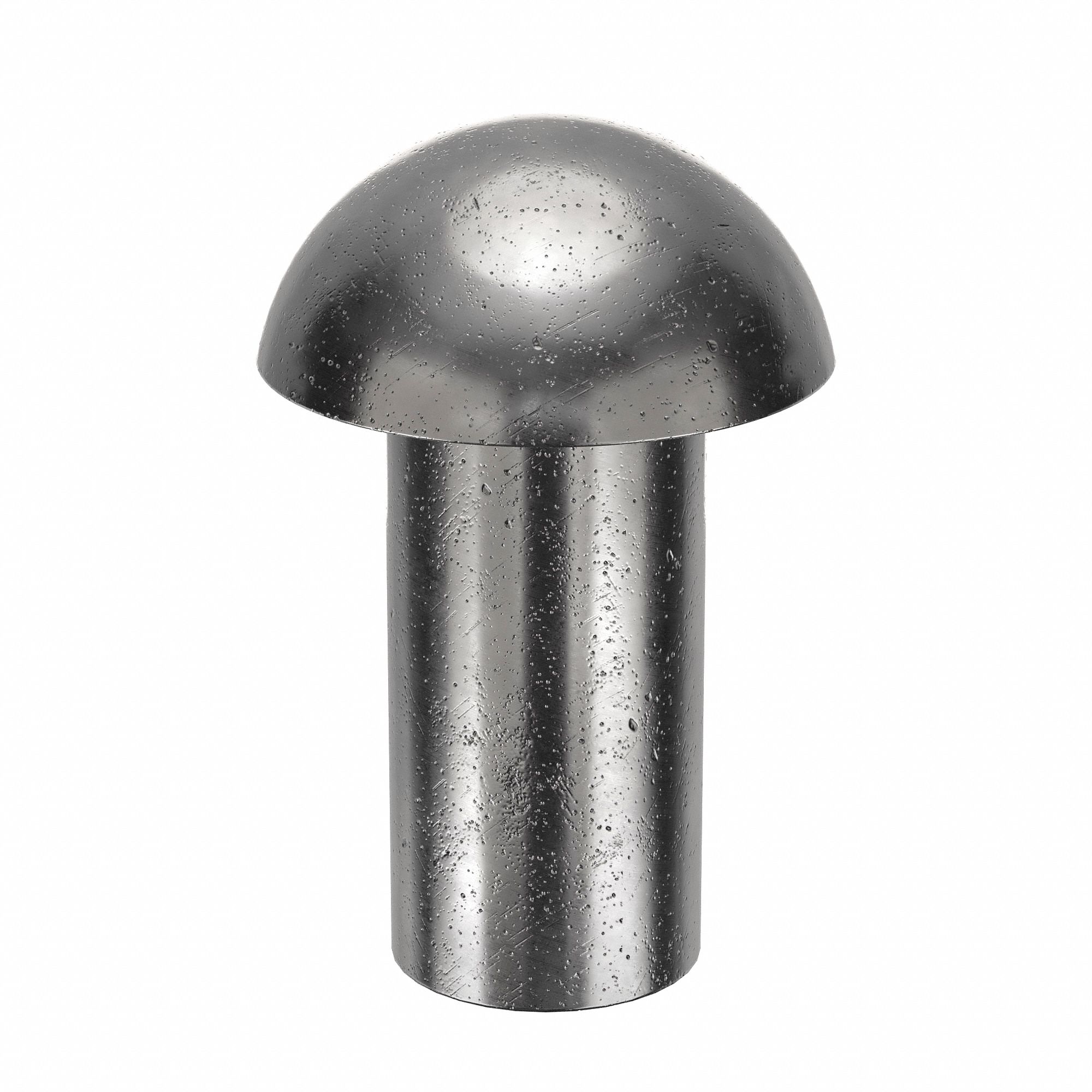 SOLID RIVET, INCH, DOME, 0.1875 IN SHANK DIA, 33/64 IN OVERALL L, STEEL, LOW CARBON, PLAIN, 195 PK
