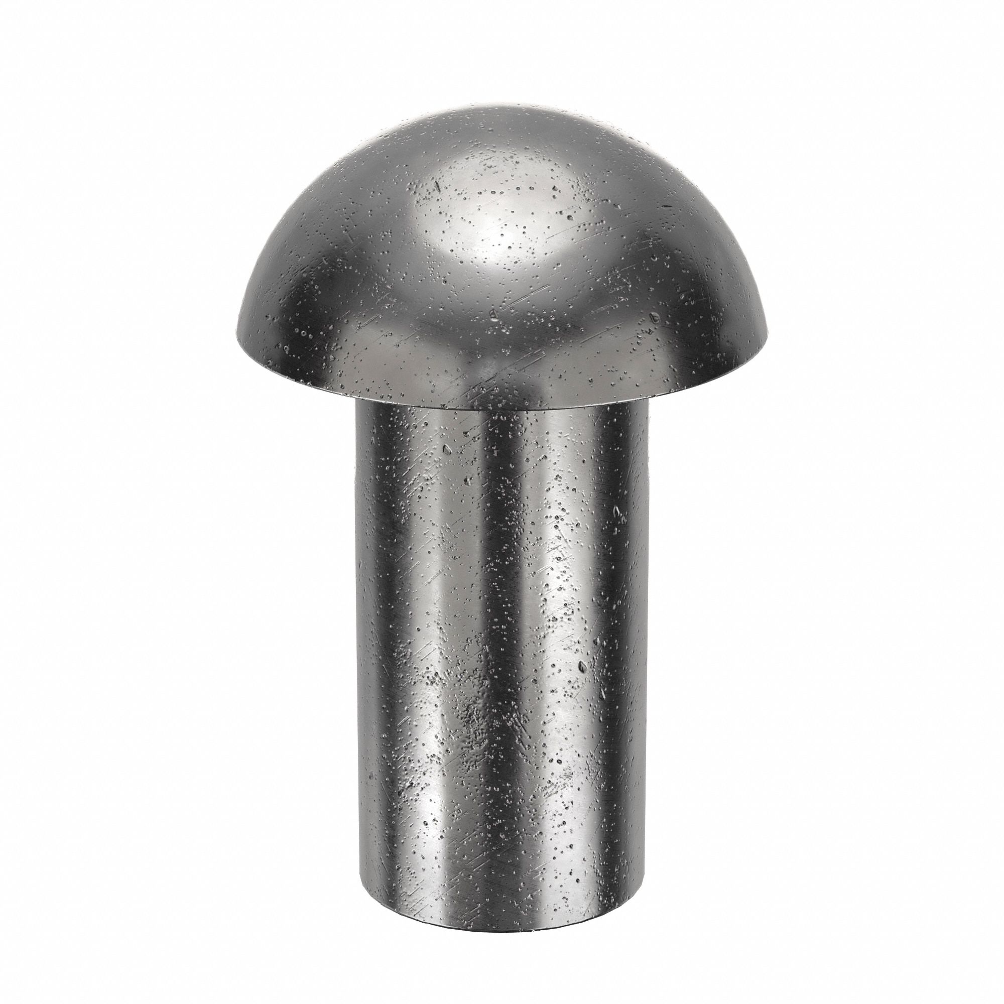 SOLID RIVET, INCH, DOME, ¼ IN SHANK DIA, 11/16 IN OVERALL L, STEEL, LOW CARBON, PLAIN, 80 PK