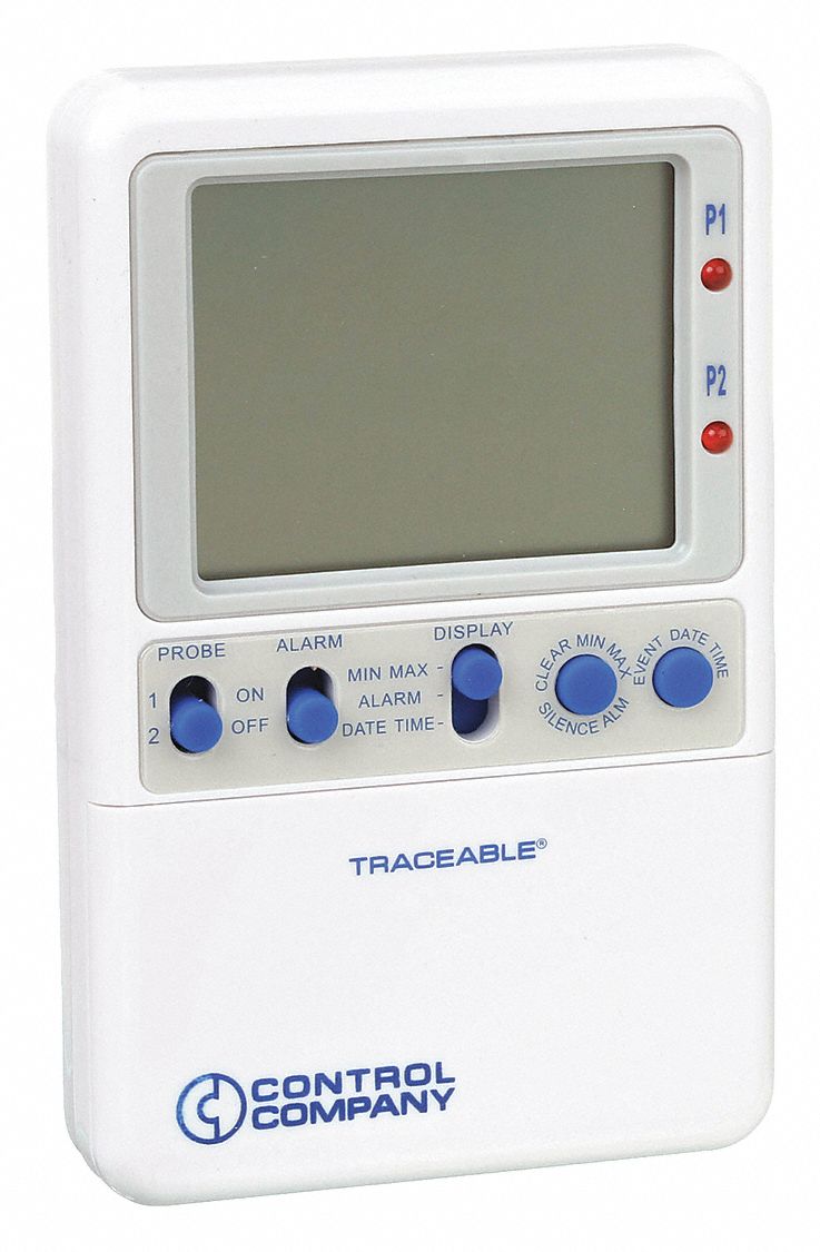 Digital Thermometer: -58°F to 158°F /-50°C to 70°C, +/-0.3°C, (2) Bottle, 10 ft Cable Lg