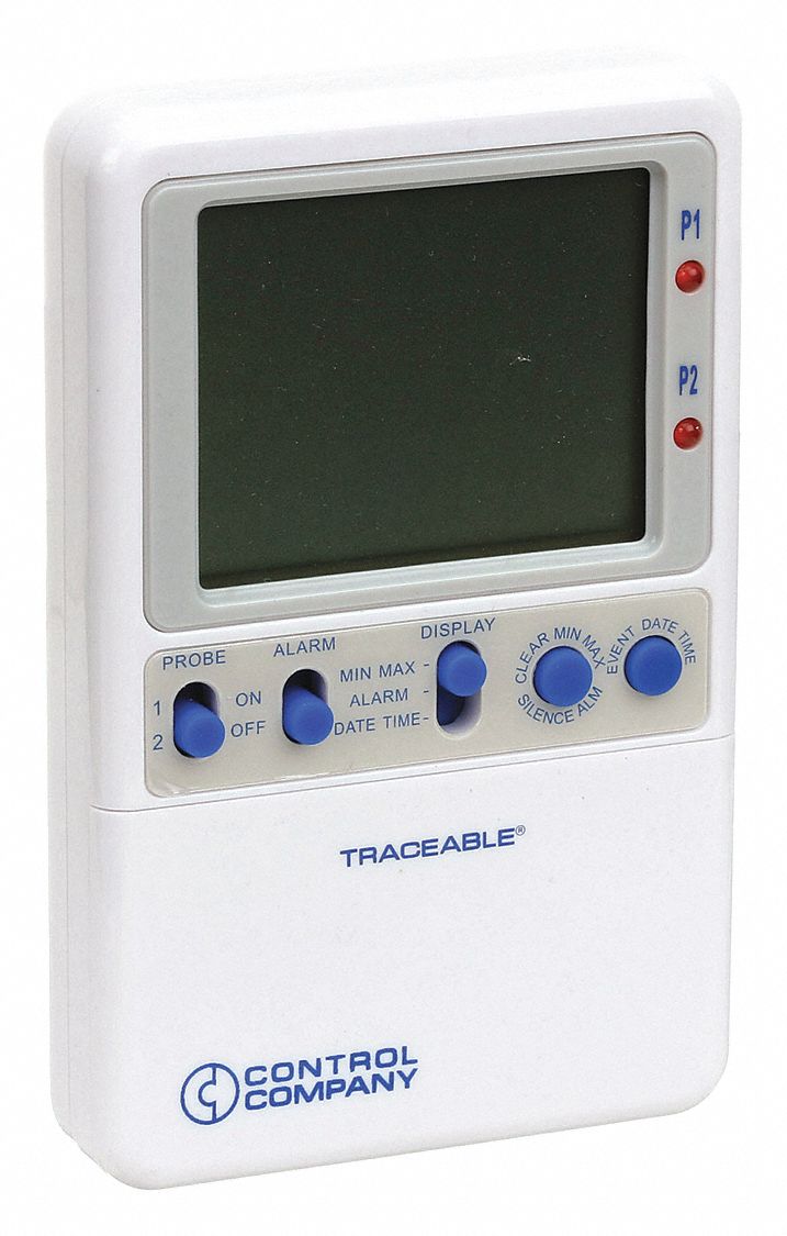 Digital Thermometer: -58°F to 158°F /-50°C to 70°C, +/-0.3°C, (2) Bullet, 10 ft Cable Lg