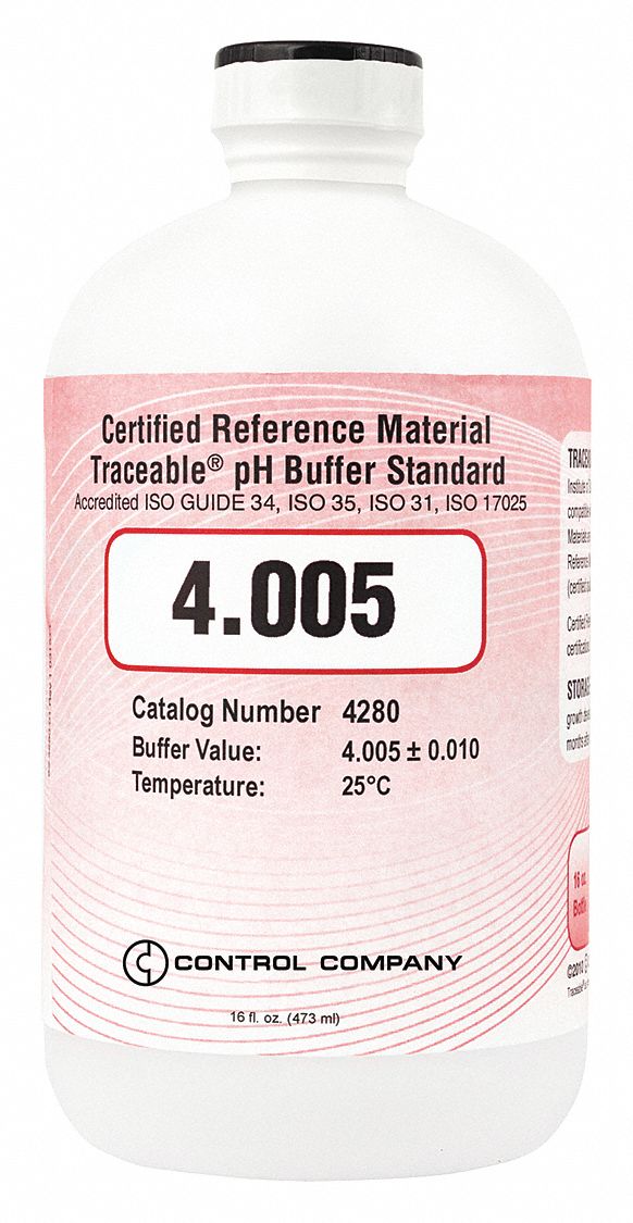 Buffer - pH 4.005: ACS, 16 oz, 123-03-5/7732-18-5/877-24-7, 4.005 pH, Solution, Liquid, Bottle, 1