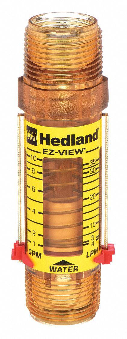 Mechanical Flowmeter: Flow Meter, Scale, Variable Area, Inline, Universal, Gallons/Liters