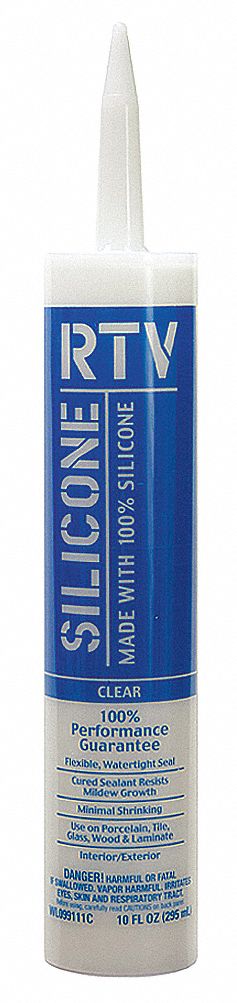 WHITE LIGHTNING Interior/Exterior RTV Silicone Sealant, Remains ...