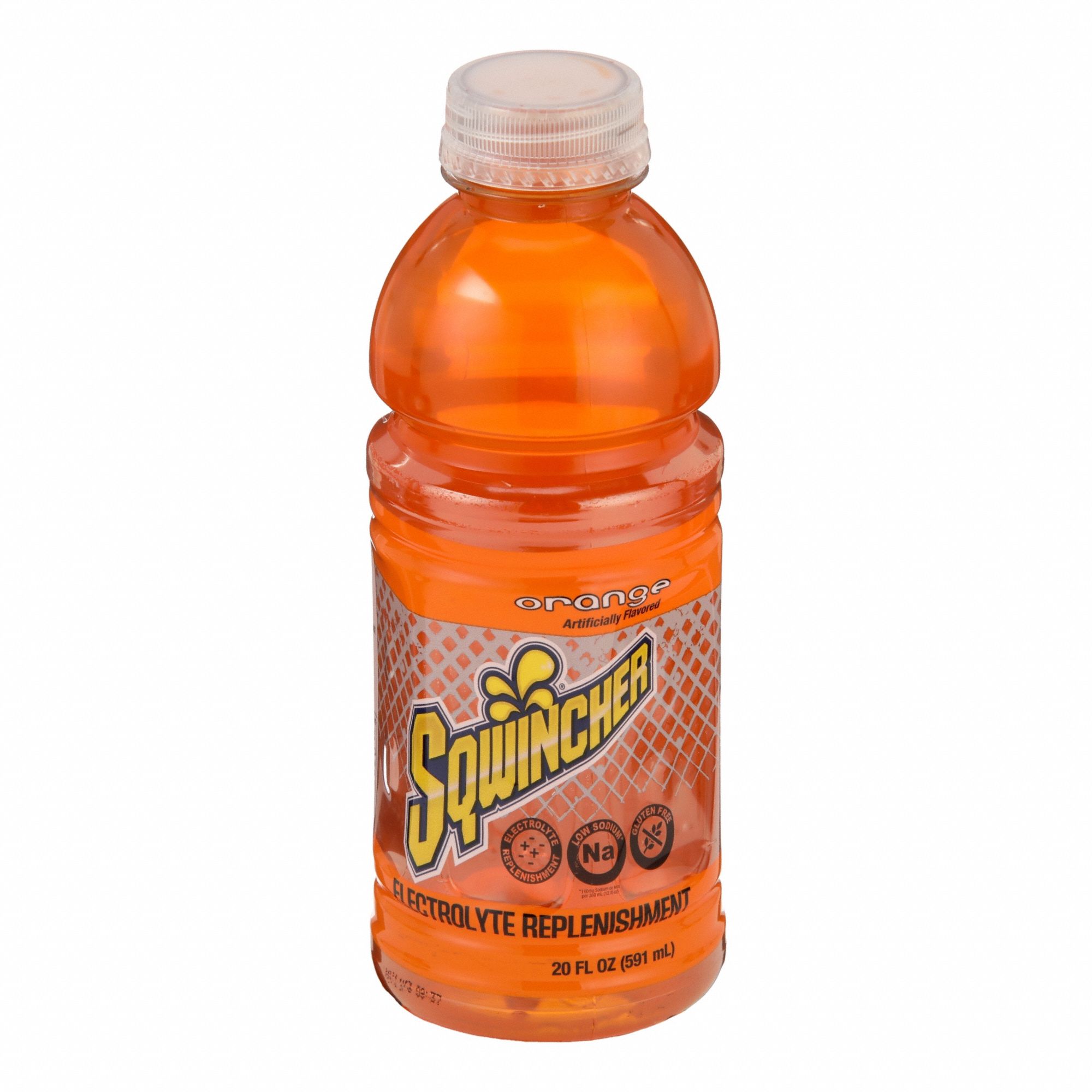 Sports Drink: Orange, Single-Serve, 20 fl oz Container Size, Full-Sugar, Orange, 24 PK