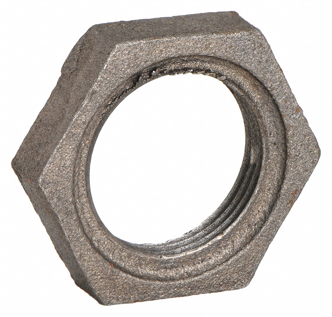 LOCKNUT: MALLEABLE IRON, ⅜ IN FITTING PIPE SIZE, FEMALE NPT, CLASS 150, 5/16 IN L