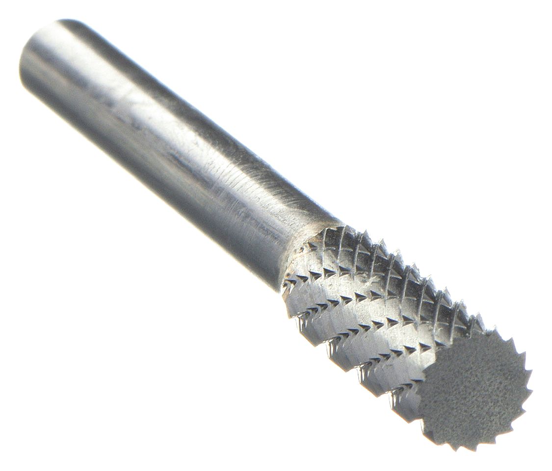 Carbide Bur: Cylinder, SA-2, Double Cut, 5/16" x 3/4" Head, 1/4" Shank