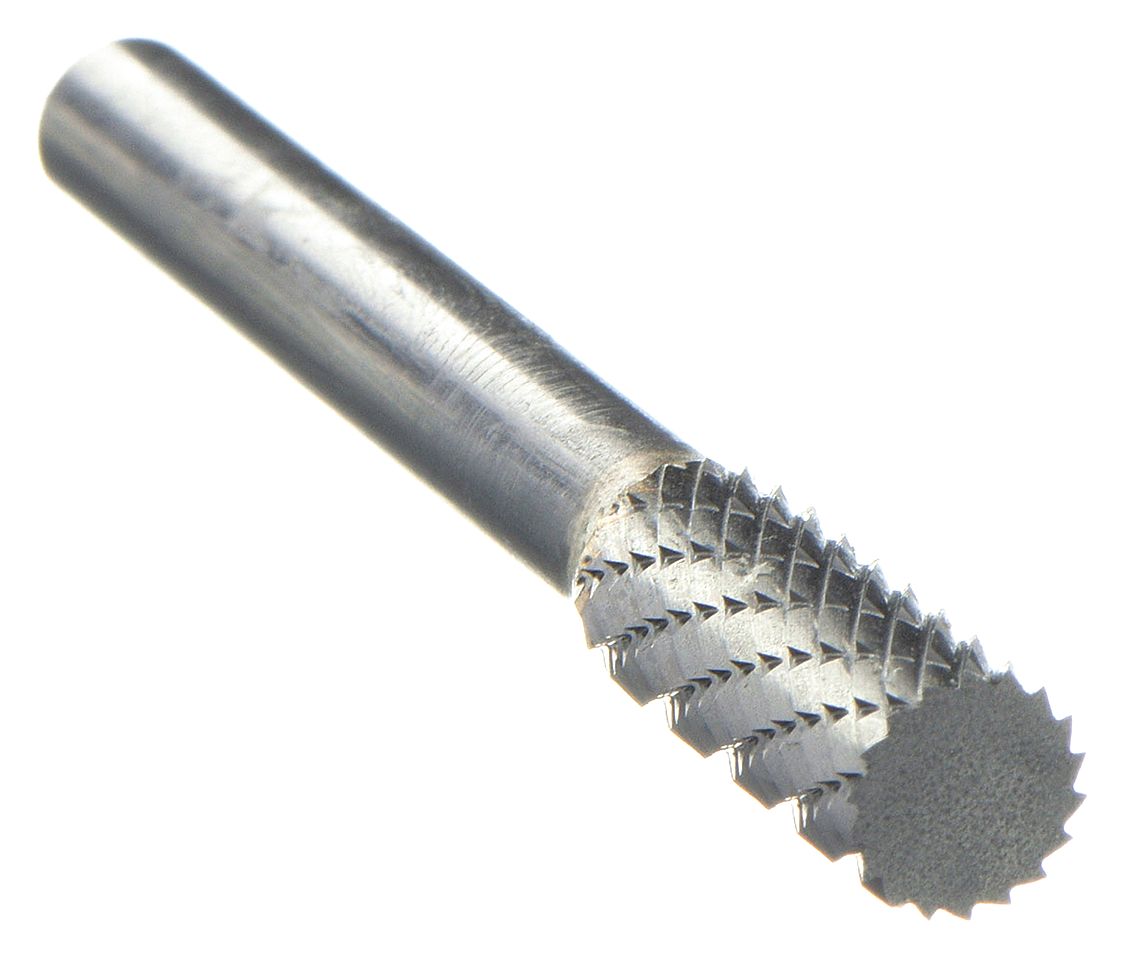 CARBIDE BUR, CYLINDRICAL, 5/16 IN, DOUBLE CUT