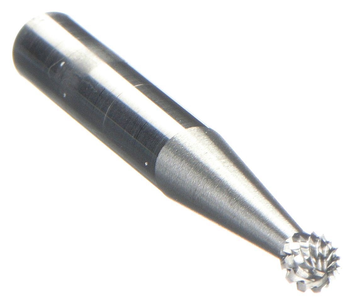 CARBIDE BUR, BALL, 1 IN, DOUBLE CUT, SD-9