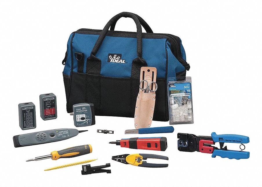 COMMUNICATIONS TOOL KIT, 11 TOTAL PIECES, DRIVERS AND BITS/ELECTRICAL AND TELECOM TOOLS, TOOL BAG