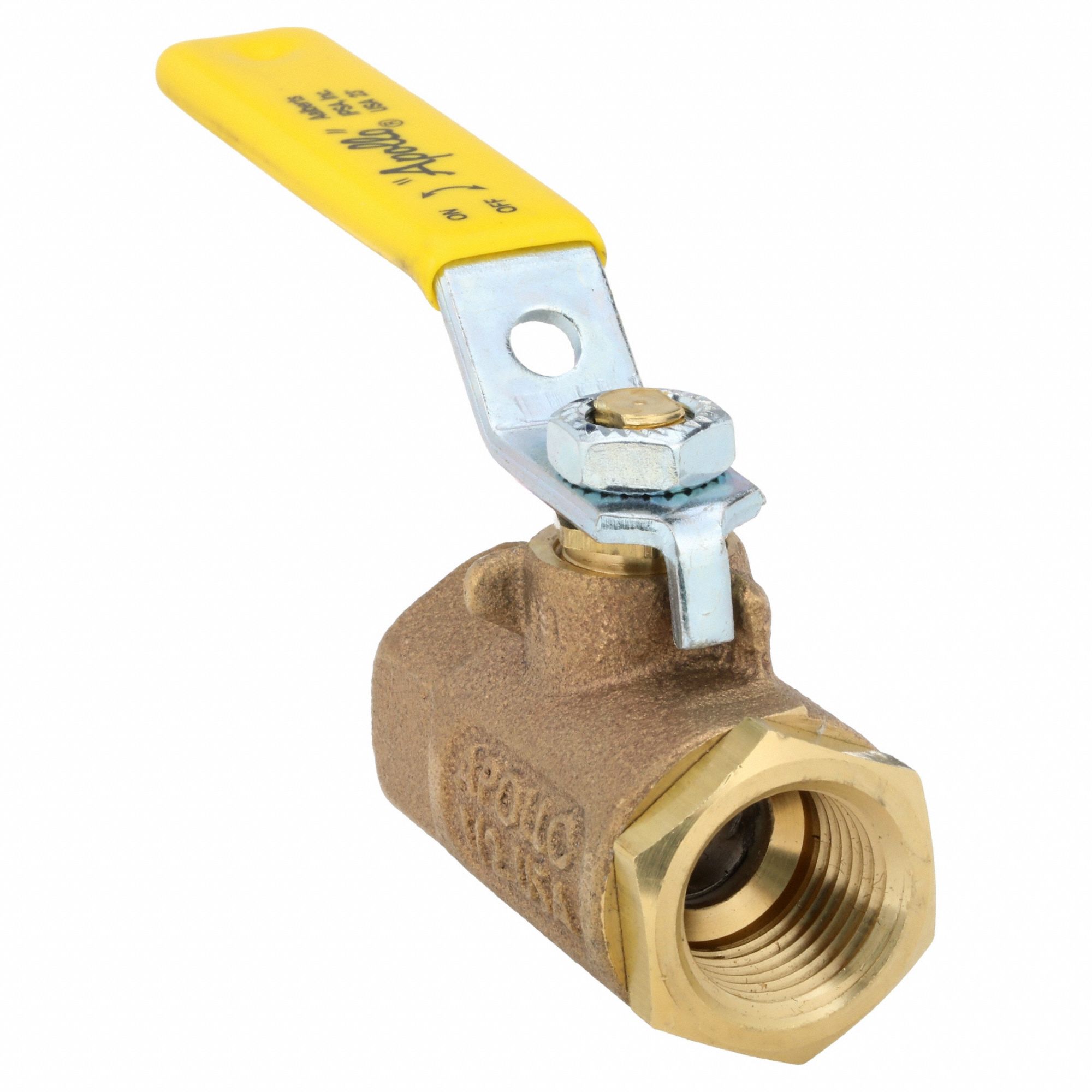 Manual Two-Way Ball Valve: 1/2 in, Bronze, Straight, FNPT x FNPT, 600 psi Max. Pressure (CWP)