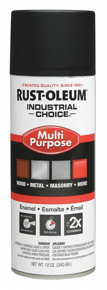 RUST-OLEUM 7776-402 7776-402 Gallon Enamel, 4.06 Fl Oz (Pack of 1),  Blacks|Flat Black