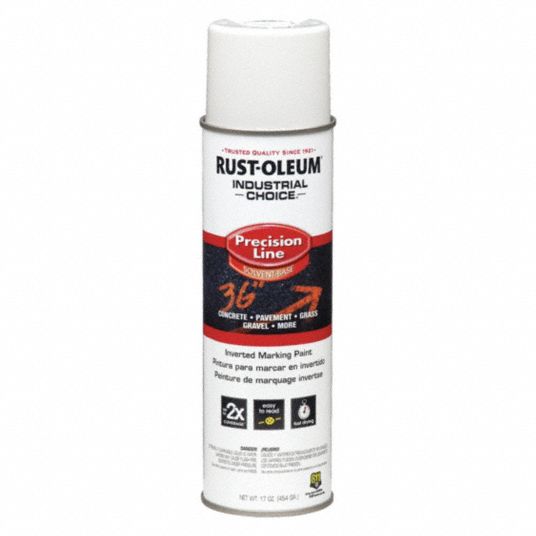 RUST-OLEUM Solvent-Base Precision Line Marking Paint, White, 17 oz ...