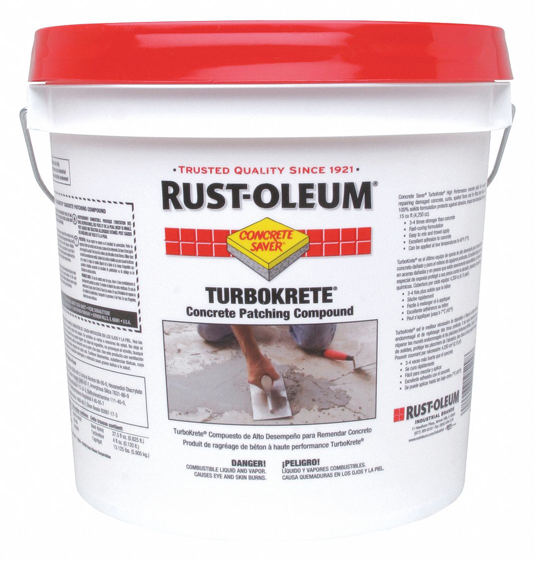 Rust Oleum Light Gray Large Concrete Patching Compound Kit 55 Fl