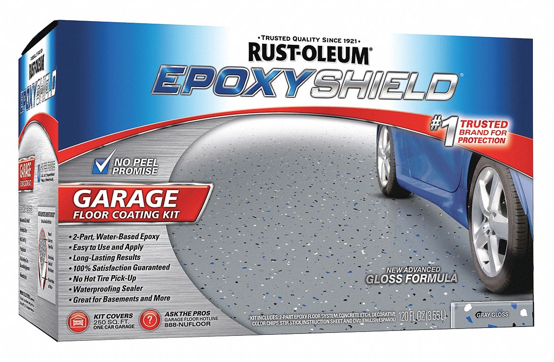 Epoxyshield Gloss Epoxy Garage Floor Kit Gray 120 Fl Oz