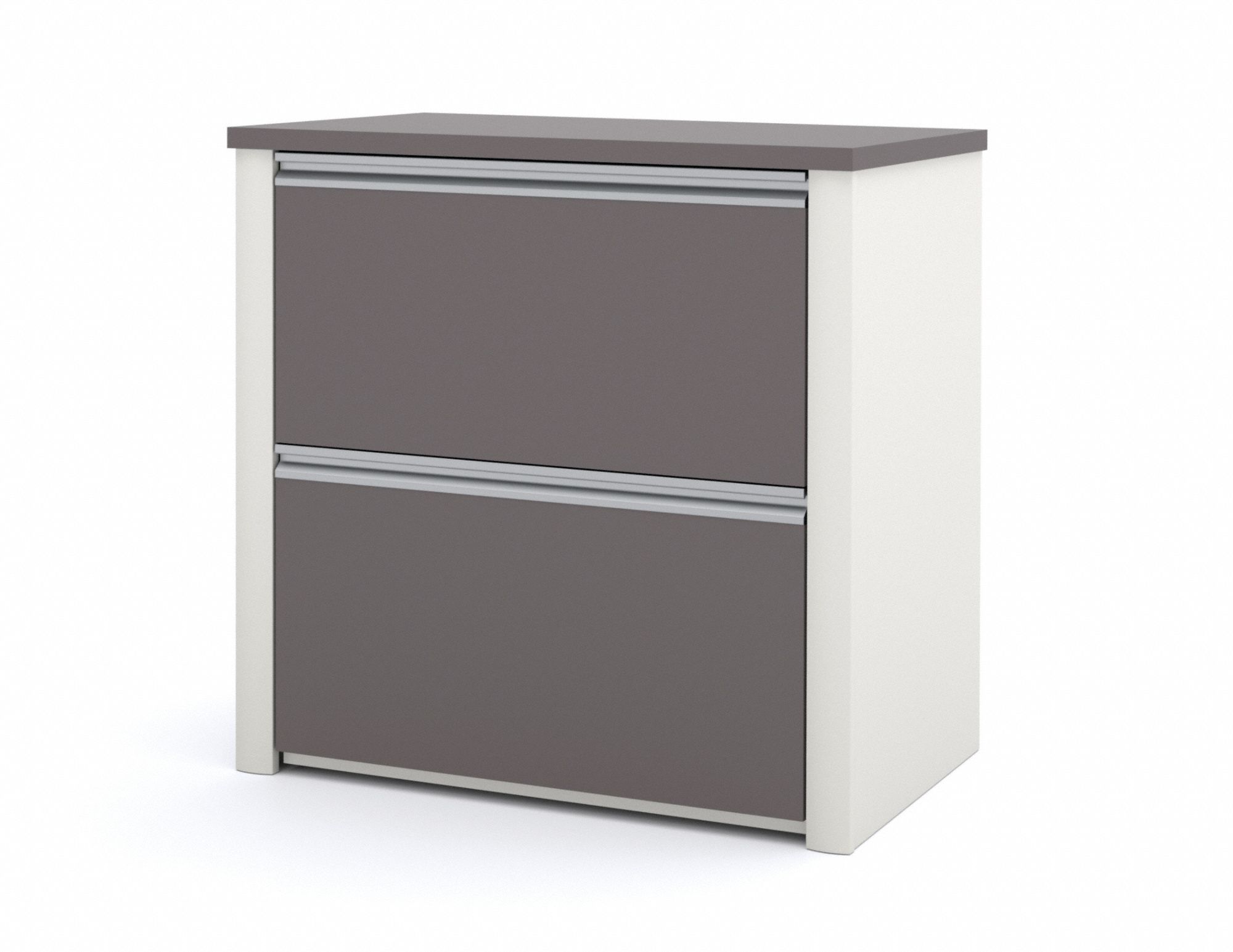 Lateral File Cabinet: Sandstone/Slate, 30 3/4 in Overall Wd, 19 5/8 in Overall Dp