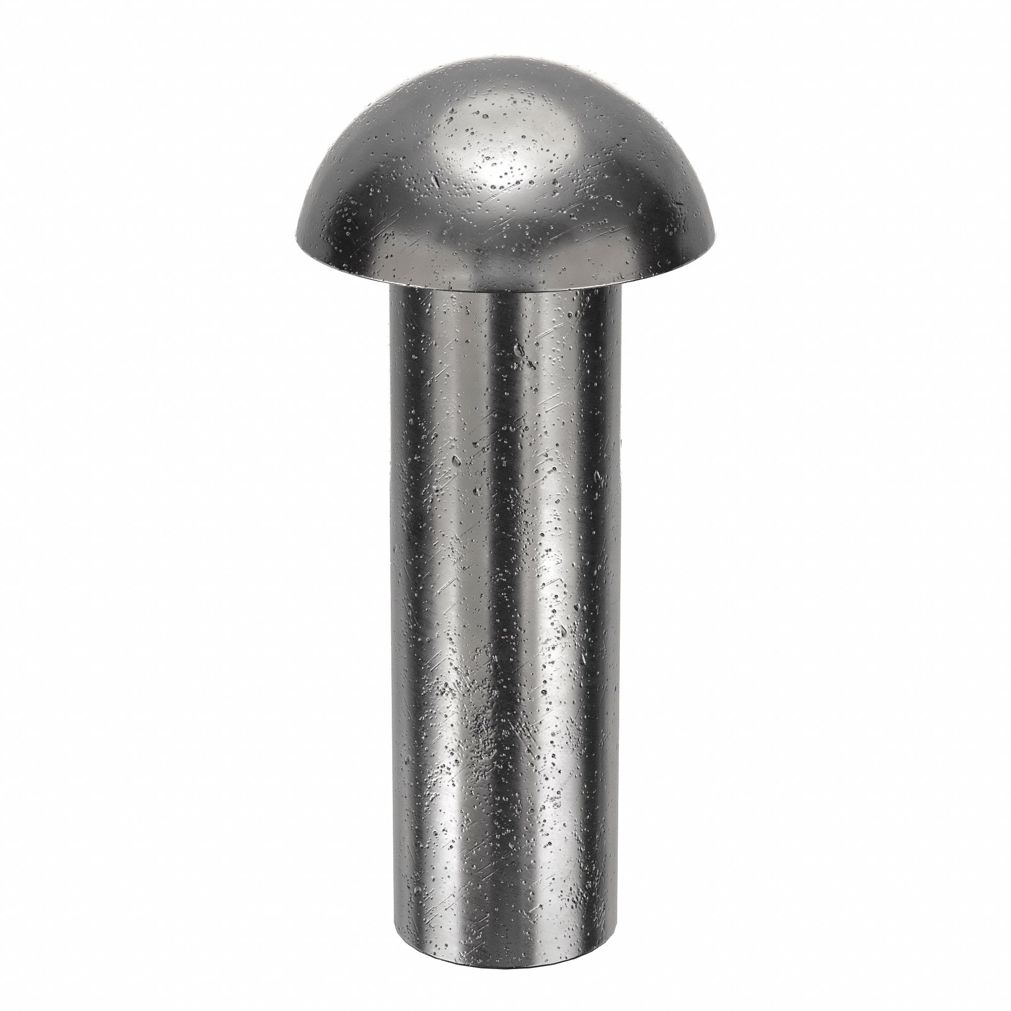 Solid Rivet, 1 in L, Dome, PK30: Inch, Dome, 0.3125 in Shank Dia, 1 15/64 in Overall Lg, Steel, 30 PK