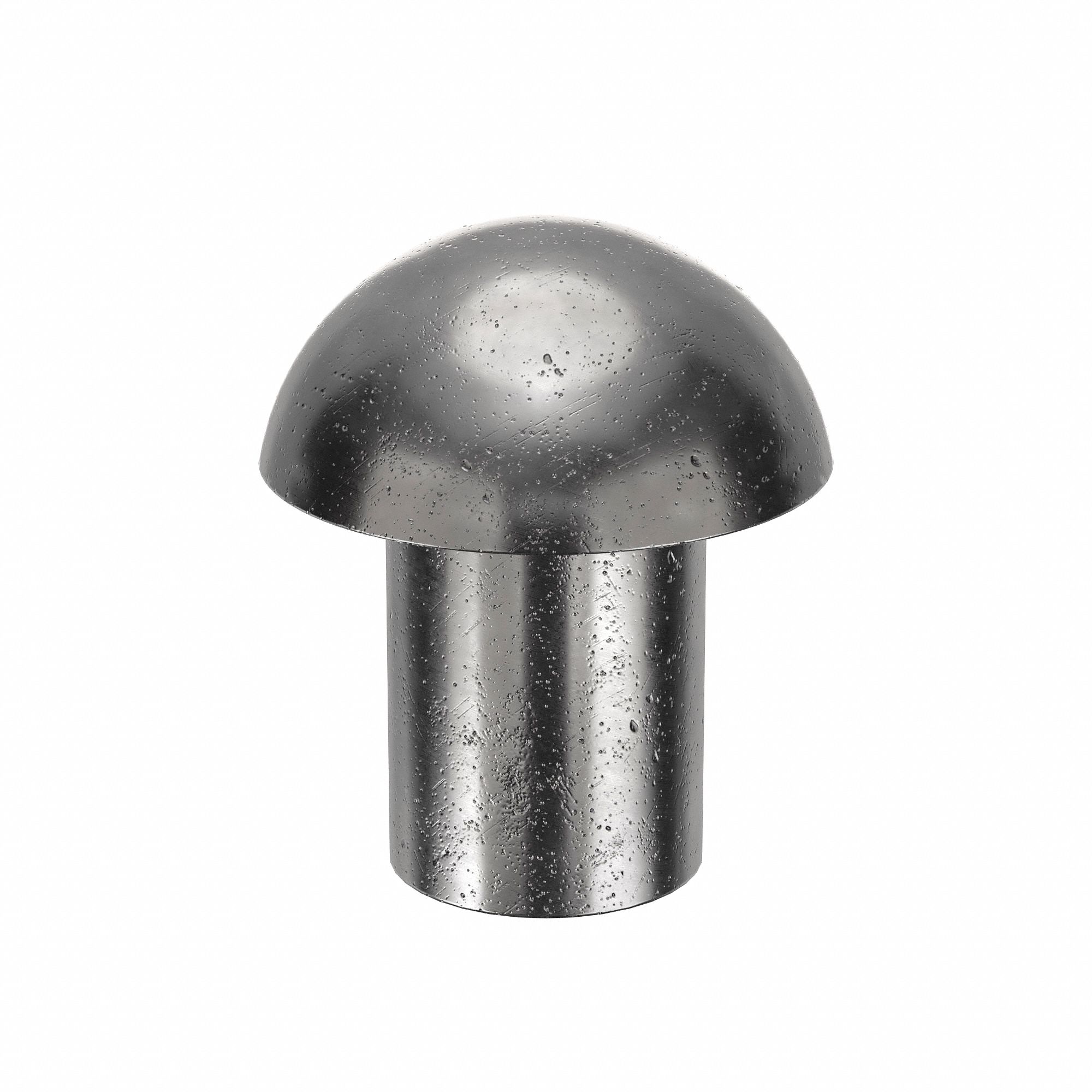 SOLID RIVET, INCH, DOME, 0.375 IN SHANK DIA, 25/32 IN OVERALL L, STEEL, LOW CARBON, PLAIN, 30 PK