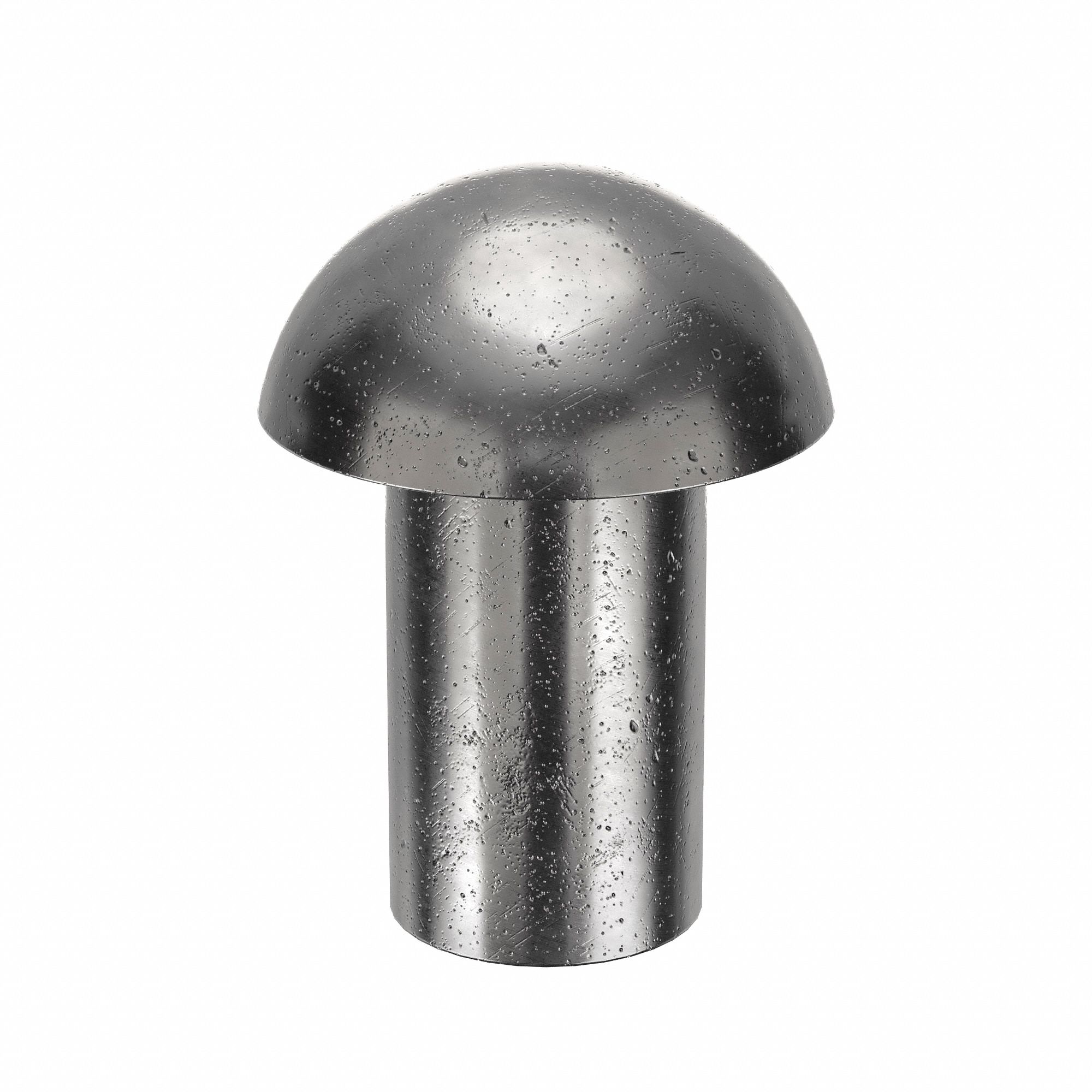 Solid Rivet, 5/8 in L, Dome, PK25: Inch, Dome, 0.375 in Shank Dia, 29/32 in Overall Lg, Steel, 25 PK