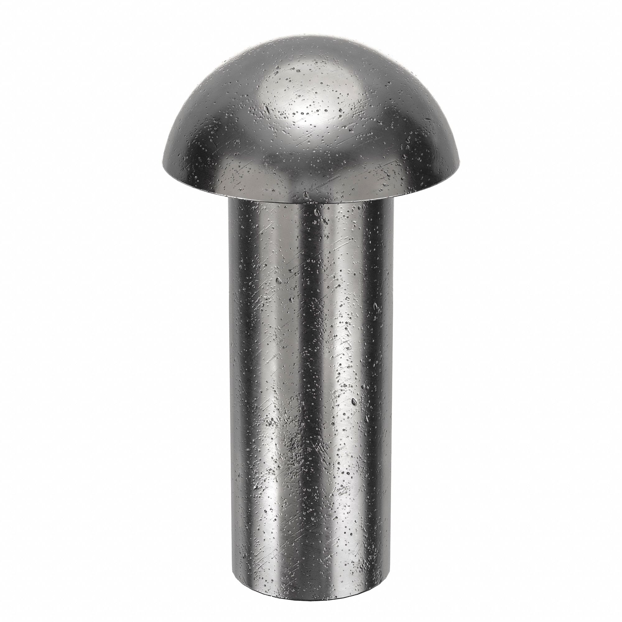 SOLID RIVET, INCH, DOME, 0.375 IN SHANK DIA, 1 9/32 IN OVERALL L, STEEL, LOW CARBON, PLAIN, 20 PK