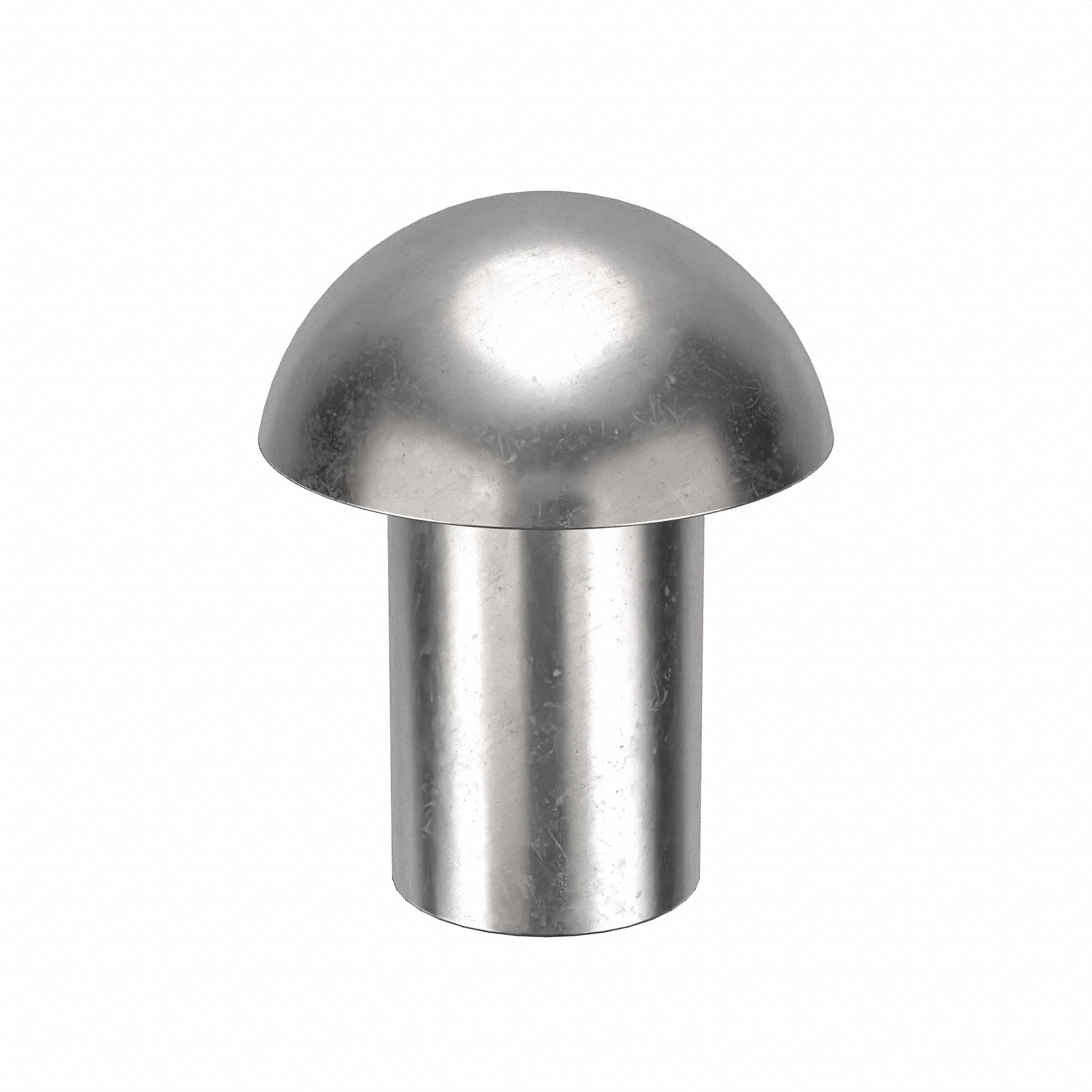 Solid Rivet, 3/16 in L, Dome, PK100: Inch, Dome, 0.125 in Shank Dia, 9/32 in Overall Lg, 300, 100 PK