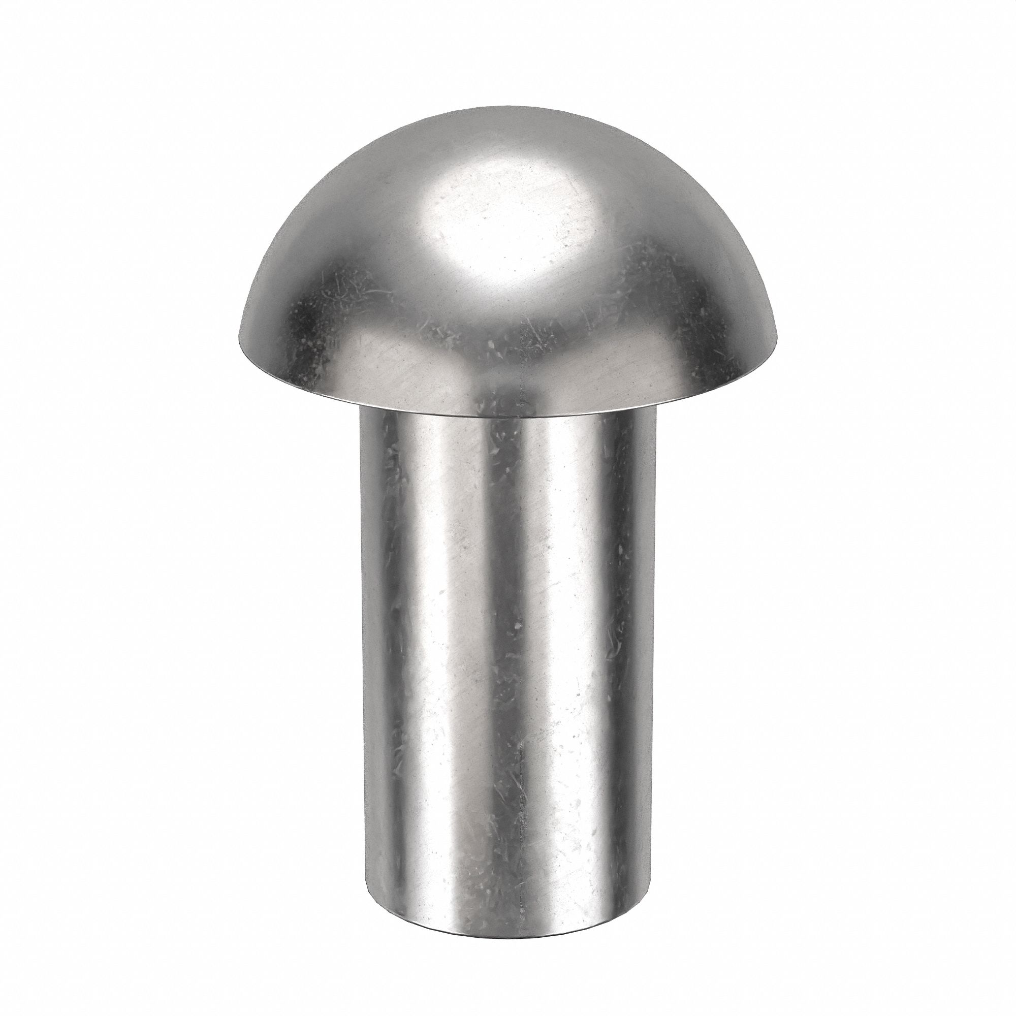 Solid Rivet, 1/4 in L, Dome, PK100: Inch, Dome, 0.125 in Shank Dia, 11/32 in Overall Lg, 300, 100 PK