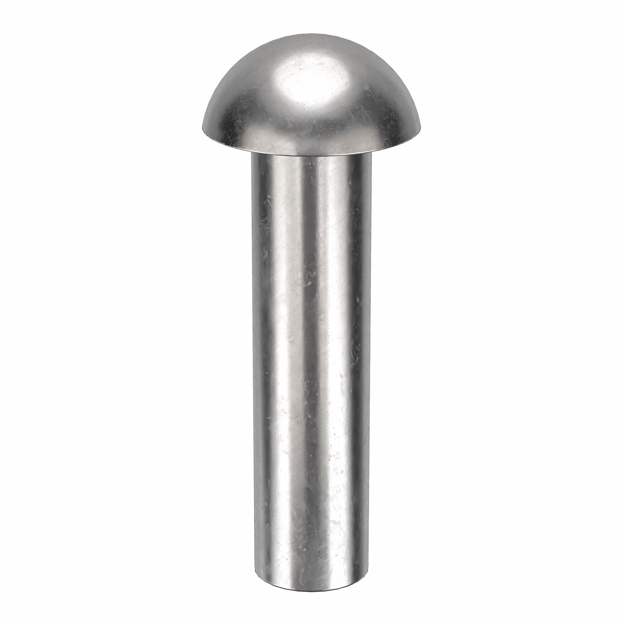 SOLID RIVET, INCH, DOME, 0.125 IN SHANK DIA, 19/32 IN OVERALL L, 300 STAINLESS STEEL, 100 PK