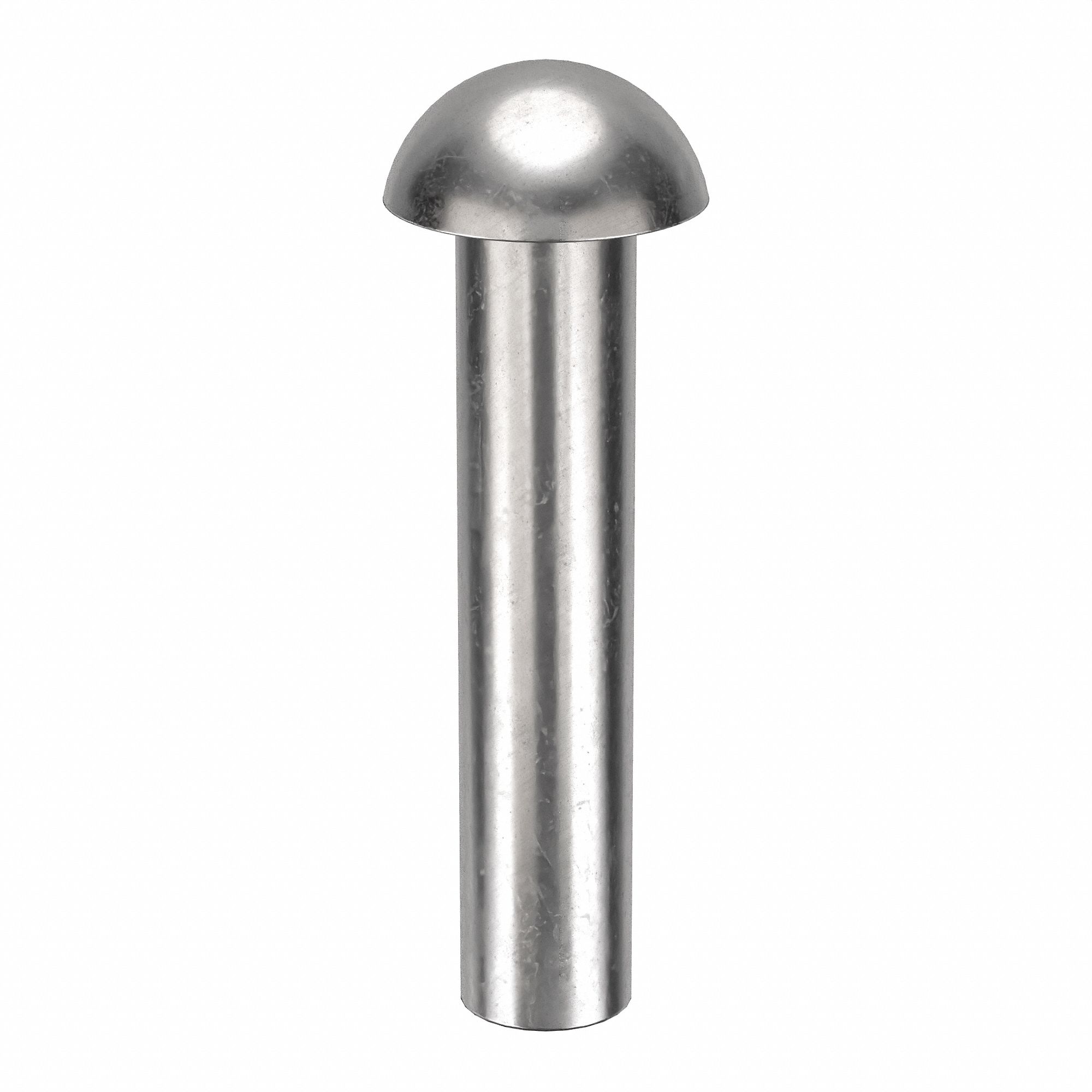 Solid Rivet, 3/4 in L, Dome, PK100: Inch, Dome, 0.1562 in Shank Dia, 55/64 in Overall Lg, 300, 100 PK